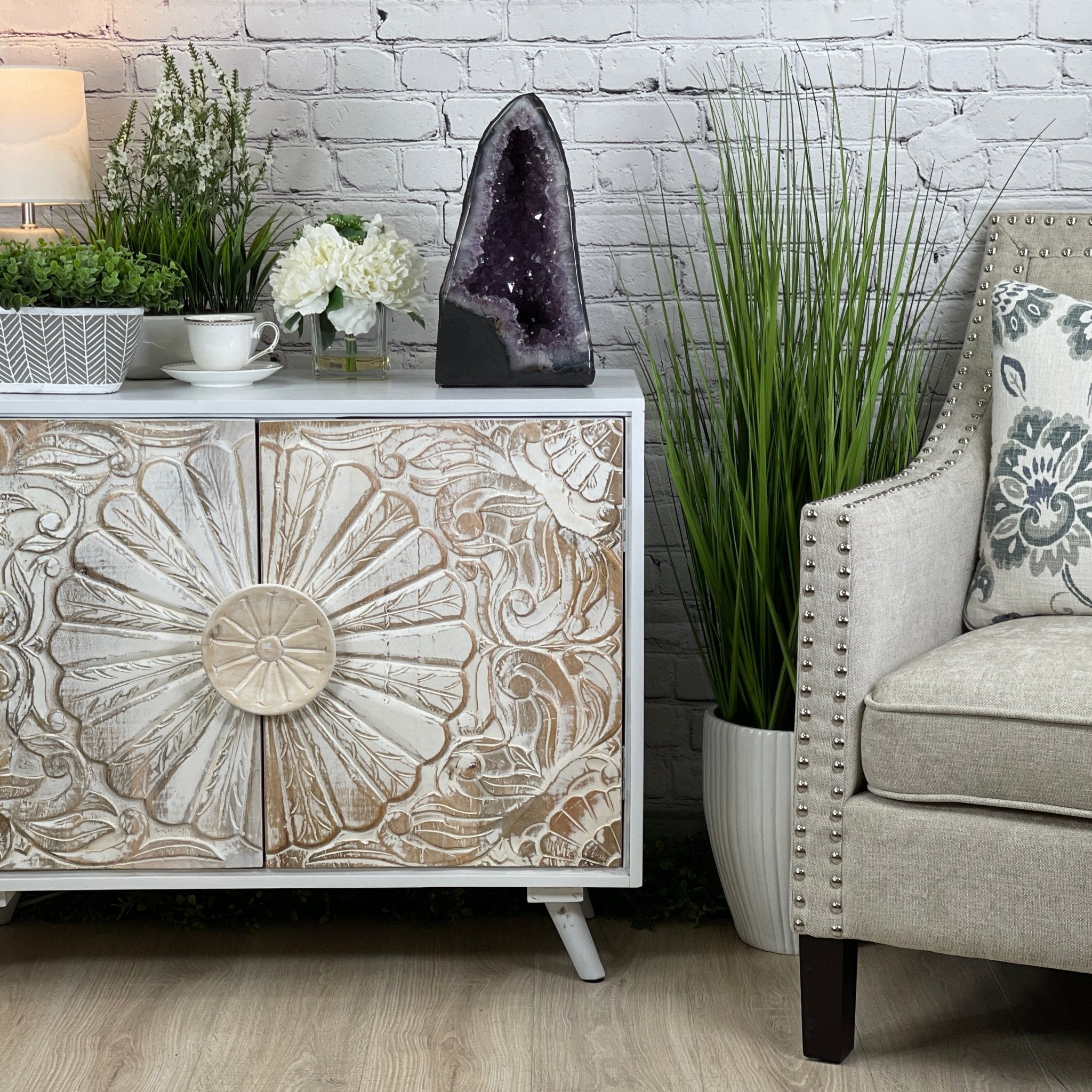 Extra Quality Brazilian Amethyst Cathedral, 14” tall & 22.5 lbs #5601-0425 by Brazil Gems - Brazil GemsBrazil GemsExtra Quality Brazilian Amethyst Cathedral, 14” tall & 22.5 lbs #5601-0425 by Brazil GemsCathedrals5601-0425