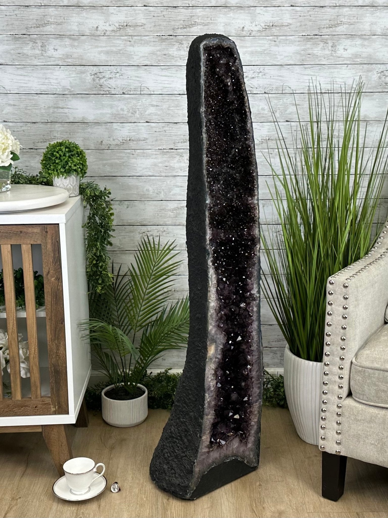 Extra Quality Brazilian Amethyst Cathedral, 143.7 lbs & 49" Tall, Model #5601-1219 by Brazil Gems - Brazil GemsBrazil GemsExtra Quality Brazilian Amethyst Cathedral, 143.7 lbs & 49" Tall, Model #5601-1219 by Brazil GemsCathedrals5601-1219