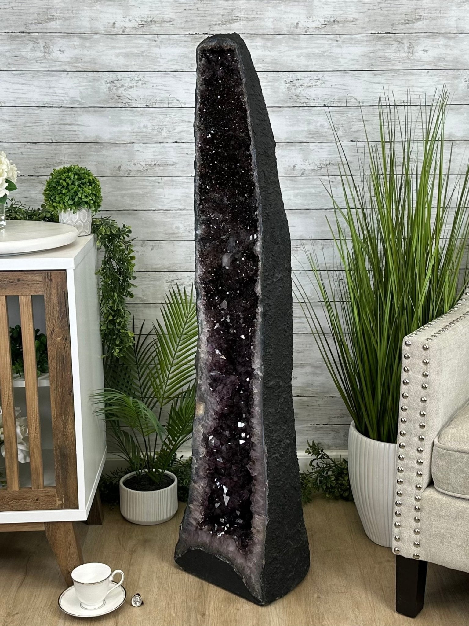 Extra Quality Brazilian Amethyst Cathedral, 143.7 lbs & 49" Tall, Model #5601-1219 by Brazil Gems - Brazil GemsBrazil GemsExtra Quality Brazilian Amethyst Cathedral, 143.7 lbs & 49" Tall, Model #5601-1219 by Brazil GemsCathedrals5601-1219