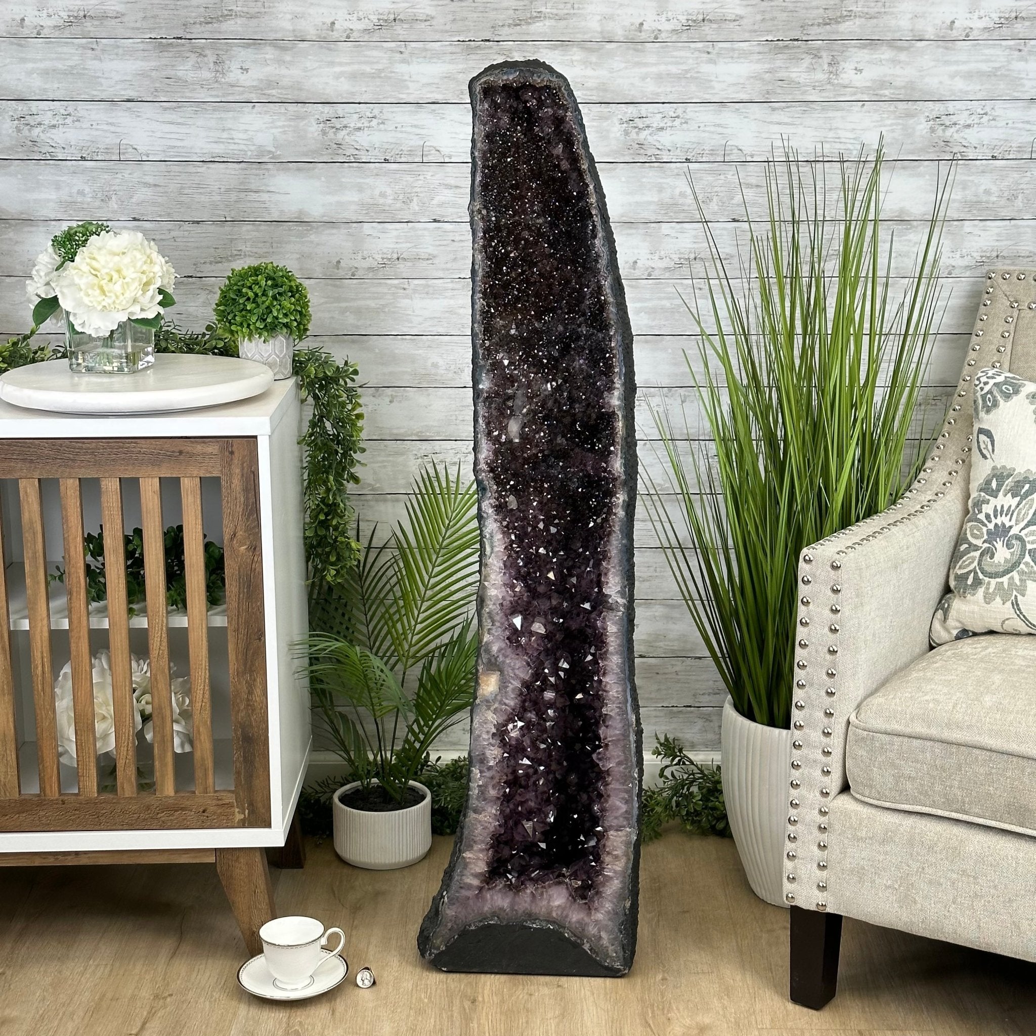 Extra Quality Brazilian Amethyst Cathedral, 143.7 lbs & 49" Tall, Model #5601-1219 by Brazil Gems - Brazil GemsBrazil GemsExtra Quality Brazilian Amethyst Cathedral, 143.7 lbs & 49" Tall, Model #5601-1219 by Brazil GemsCathedrals5601-1219