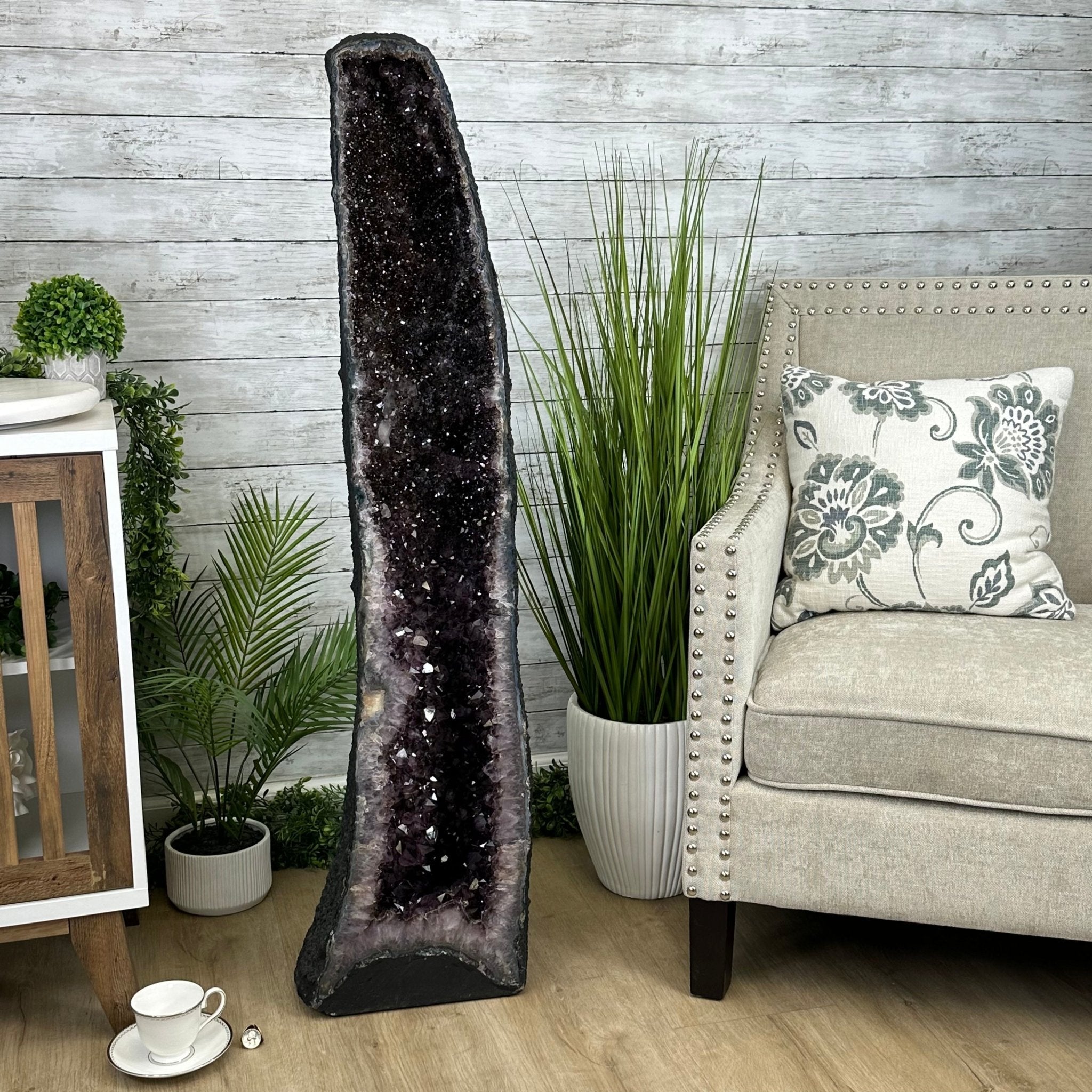 Extra Quality Brazilian Amethyst Cathedral, 143.7 lbs & 49" Tall, Model #5601-1219 by Brazil Gems - Brazil GemsBrazil GemsExtra Quality Brazilian Amethyst Cathedral, 143.7 lbs & 49" Tall, Model #5601-1219 by Brazil GemsCathedrals5601-1219