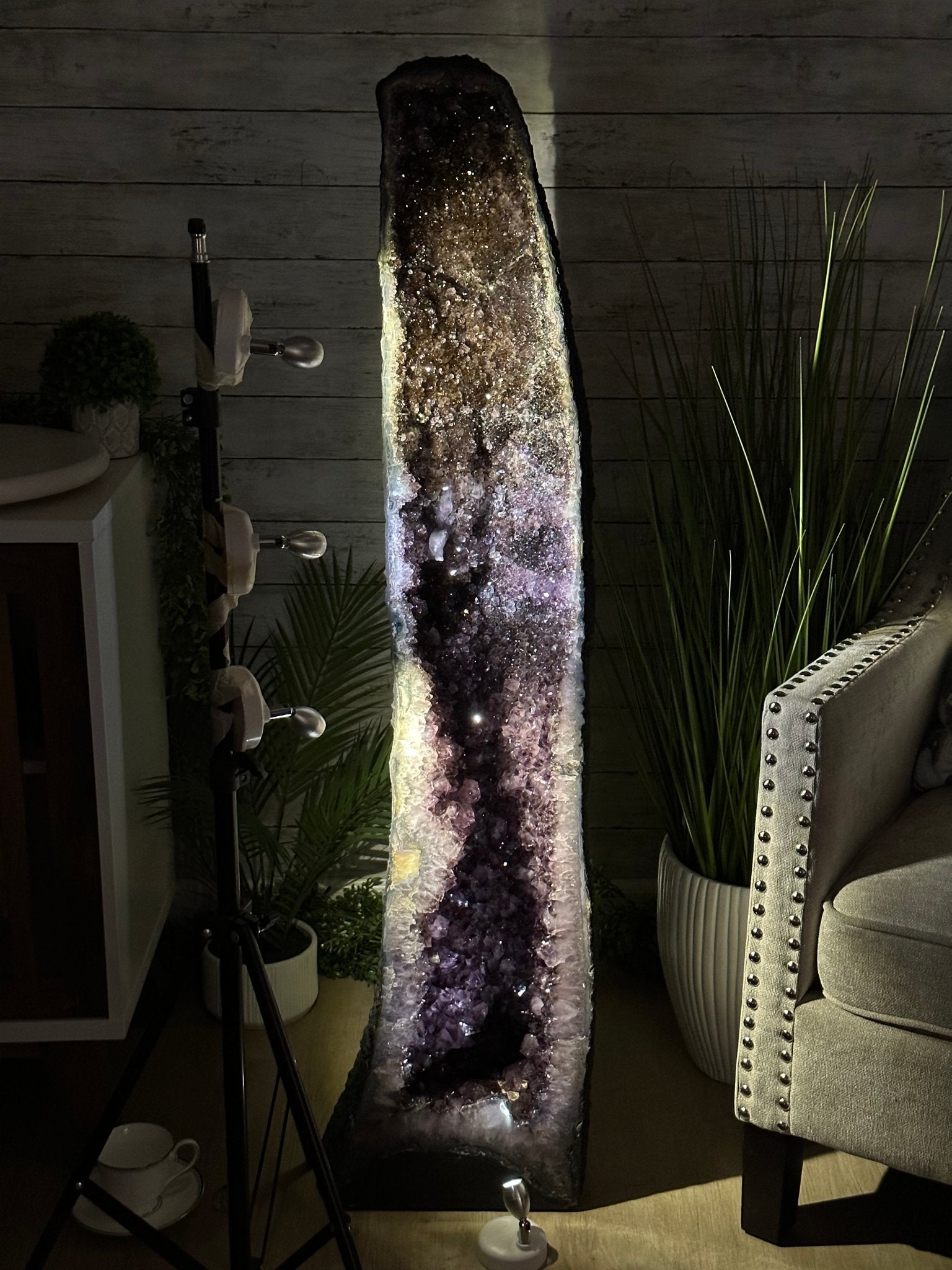 Extra Quality Brazilian Amethyst Cathedral, 143.7 lbs & 49" Tall, Model #5601-1219 by Brazil Gems - Brazil GemsBrazil GemsExtra Quality Brazilian Amethyst Cathedral, 143.7 lbs & 49" Tall, Model #5601-1219 by Brazil GemsCathedrals5601-1219