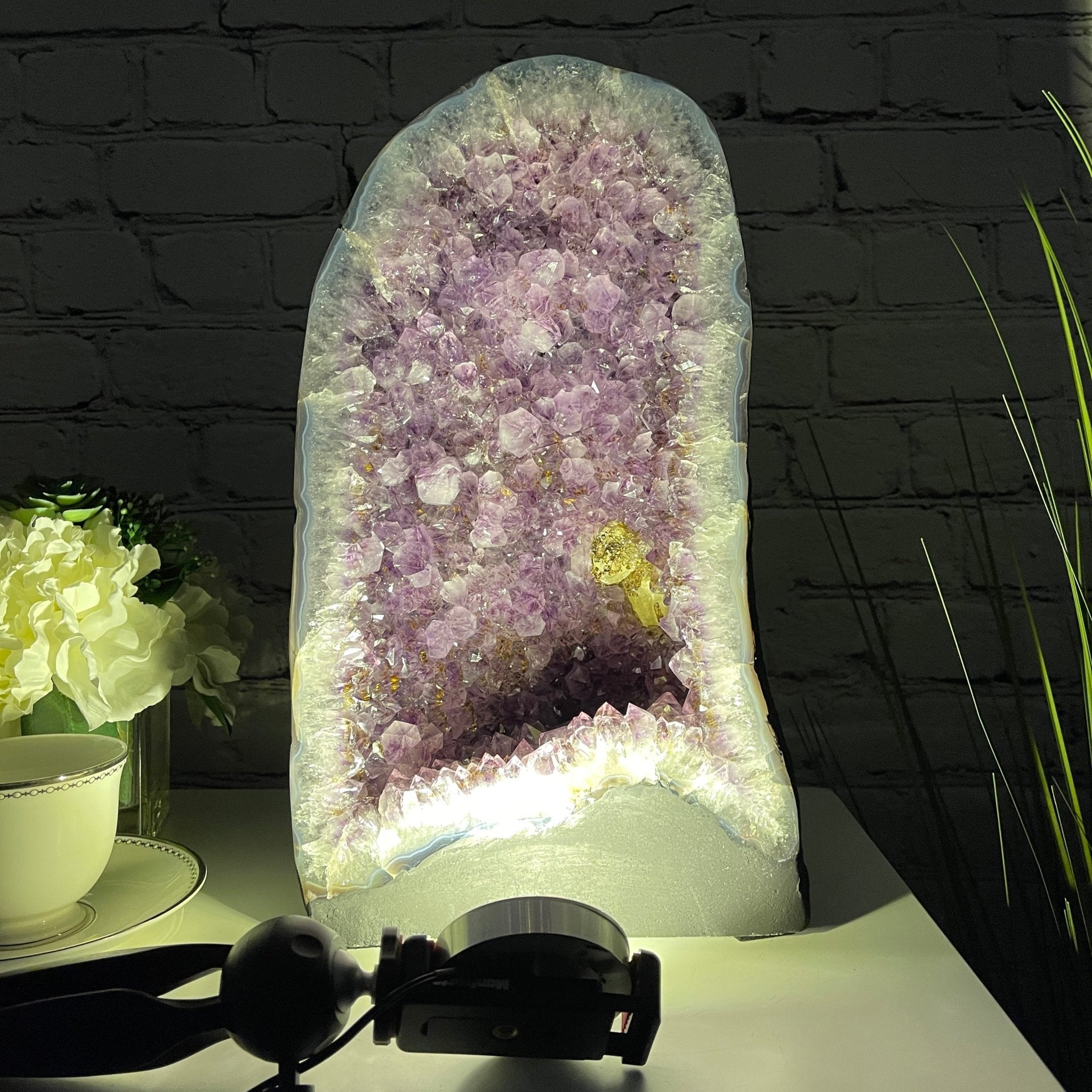 Extra Quality Brazilian Amethyst Cathedral, 15” tall & 27.9 lbs #5601-0477 by Brazil Gems - Brazil GemsBrazil GemsExtra Quality Brazilian Amethyst Cathedral, 15” tall & 27.9 lbs #5601-0477 by Brazil GemsCathedrals5601-0477