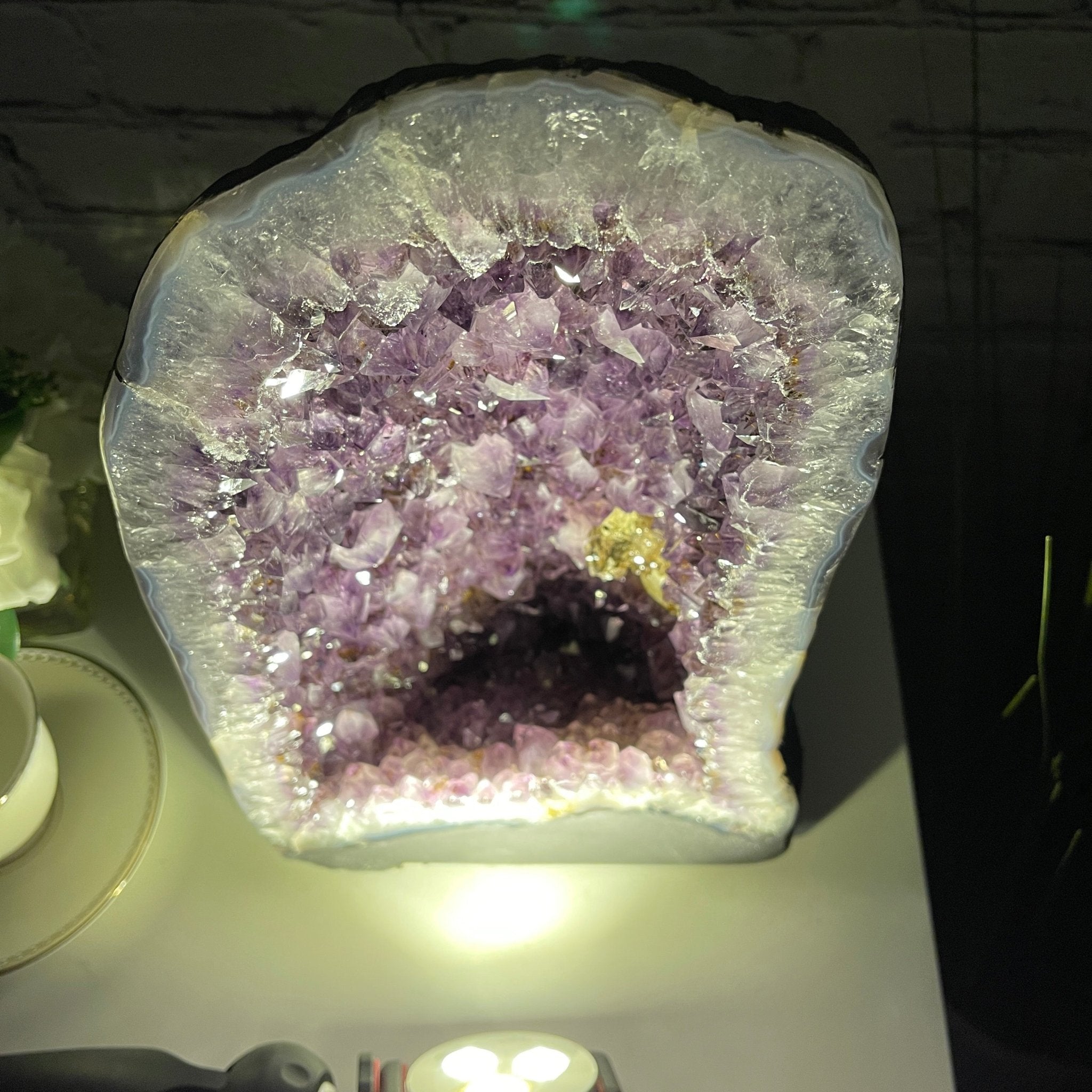 Extra Quality Brazilian Amethyst Cathedral, 15” tall & 27.9 lbs #5601-0477 by Brazil Gems - Brazil GemsBrazil GemsExtra Quality Brazilian Amethyst Cathedral, 15” tall & 27.9 lbs #5601-0477 by Brazil GemsCathedrals5601-0477