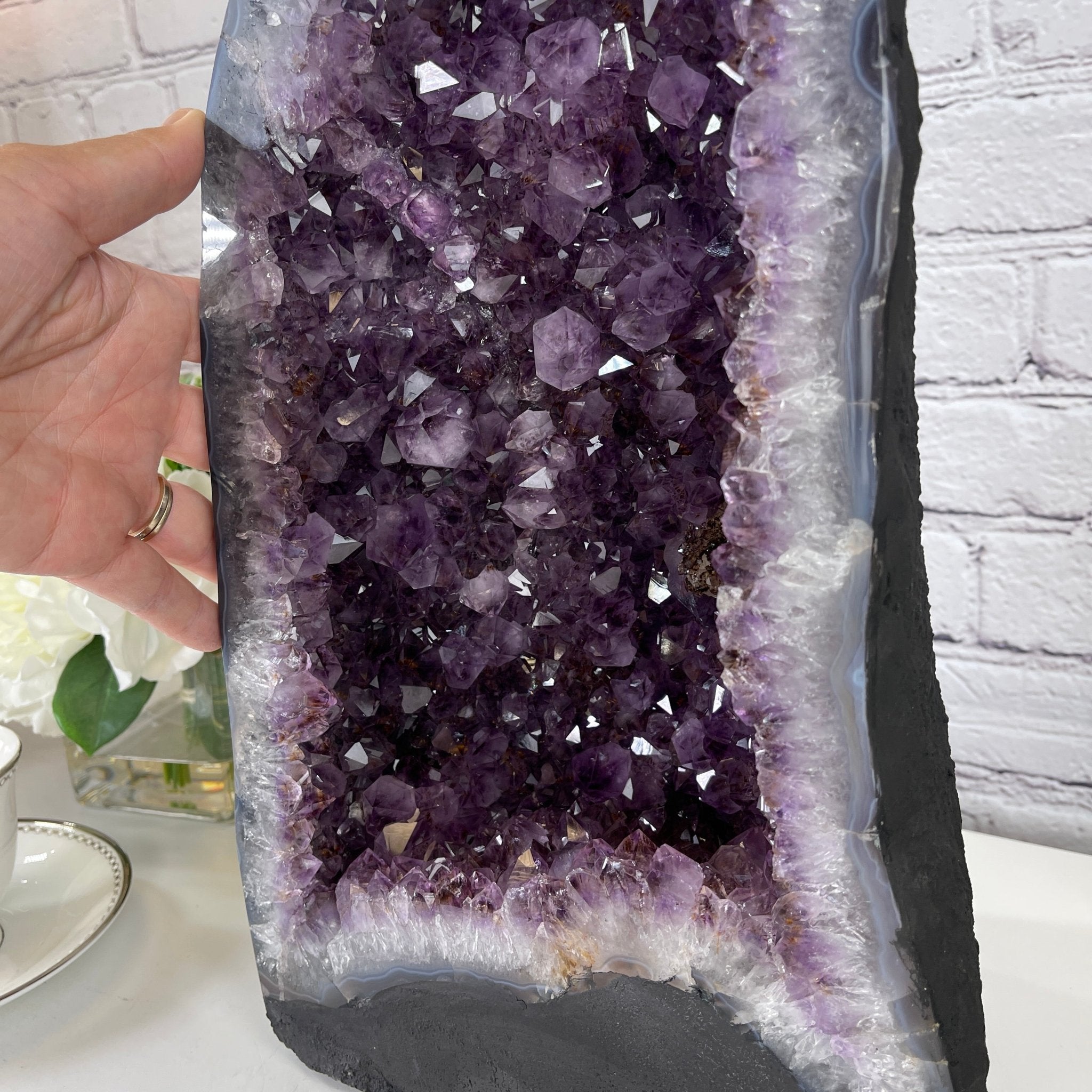 Extra Quality Brazilian Amethyst Cathedral, 15” tall & 27.9 lbs #5601-0477 by Brazil Gems - Brazil GemsBrazil GemsExtra Quality Brazilian Amethyst Cathedral, 15” tall & 27.9 lbs #5601-0477 by Brazil GemsCathedrals5601-0477