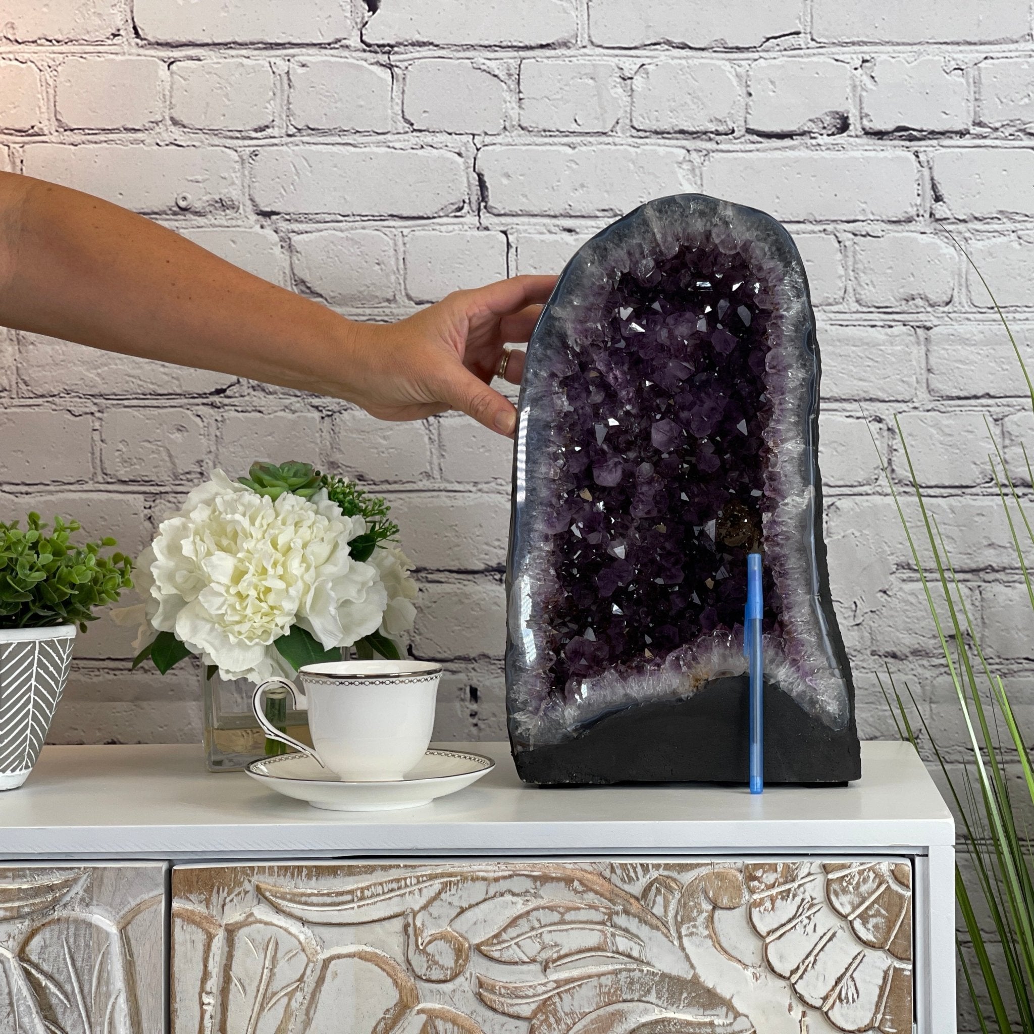 Extra Quality Brazilian Amethyst Cathedral, 15” tall & 27.9 lbs #5601-0477 by Brazil Gems - Brazil GemsBrazil GemsExtra Quality Brazilian Amethyst Cathedral, 15” tall & 27.9 lbs #5601-0477 by Brazil GemsCathedrals5601-0477