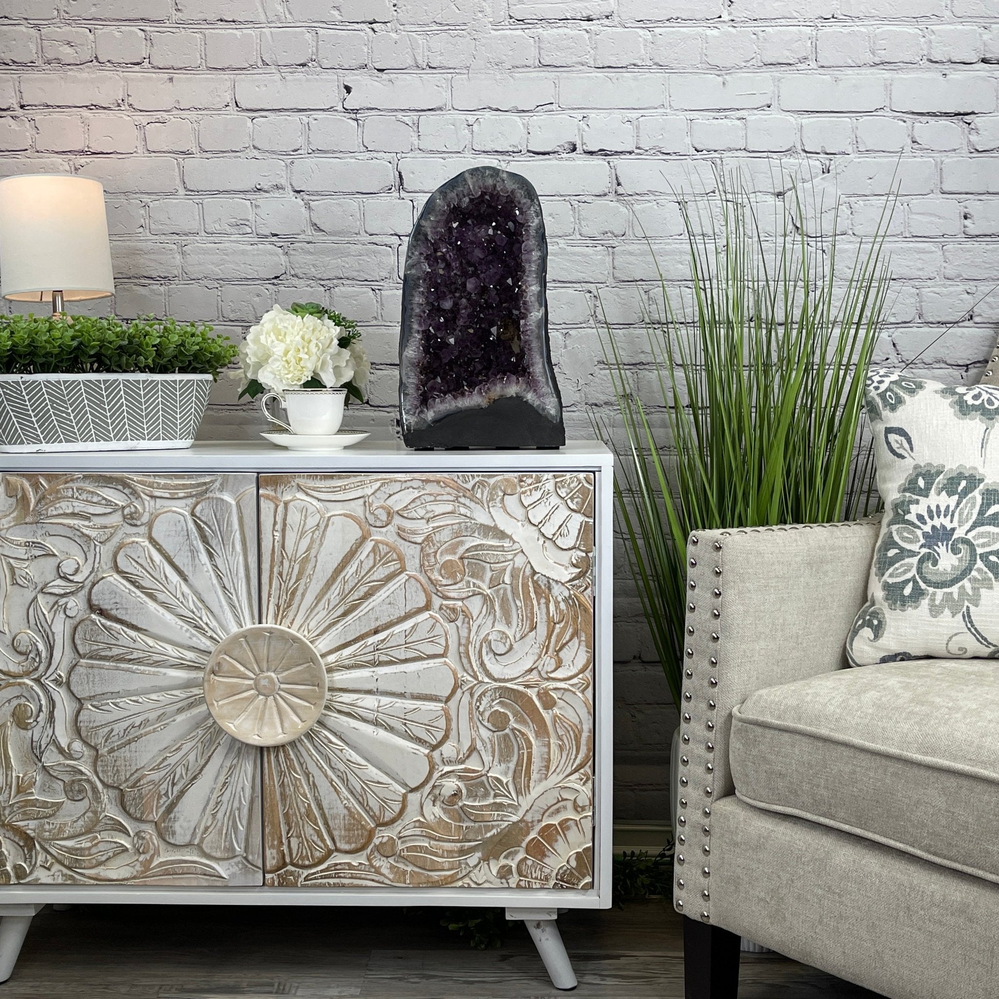 Extra Quality Brazilian Amethyst Cathedral, 15” tall & 27.9 lbs #5601-0477 by Brazil Gems - Brazil GemsBrazil GemsExtra Quality Brazilian Amethyst Cathedral, 15” tall & 27.9 lbs #5601-0477 by Brazil GemsCathedrals5601-0477