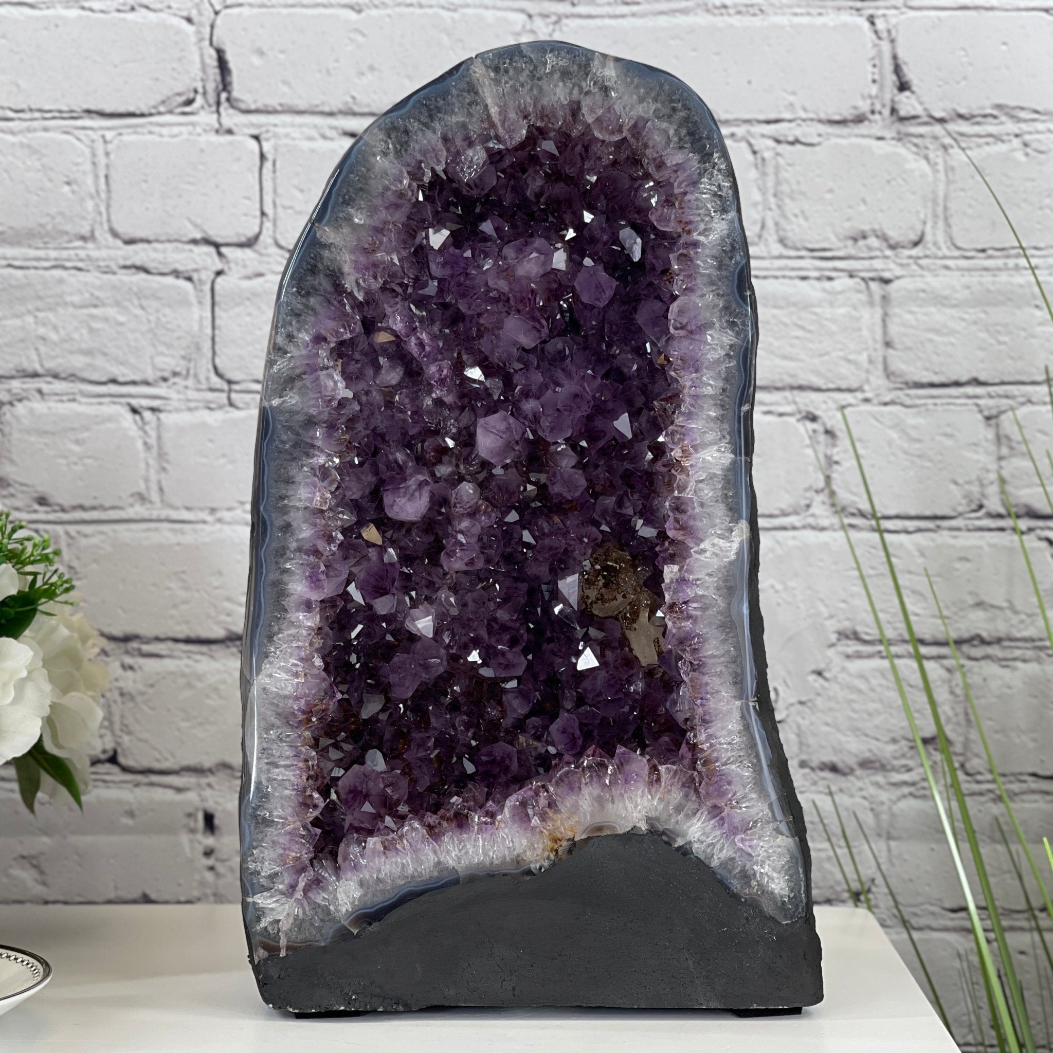 Extra Quality Brazilian Amethyst Cathedral, 15” tall & 27.9 lbs #5601-0477 by Brazil Gems - Brazil GemsBrazil GemsExtra Quality Brazilian Amethyst Cathedral, 15” tall & 27.9 lbs #5601-0477 by Brazil GemsCathedrals5601-0477