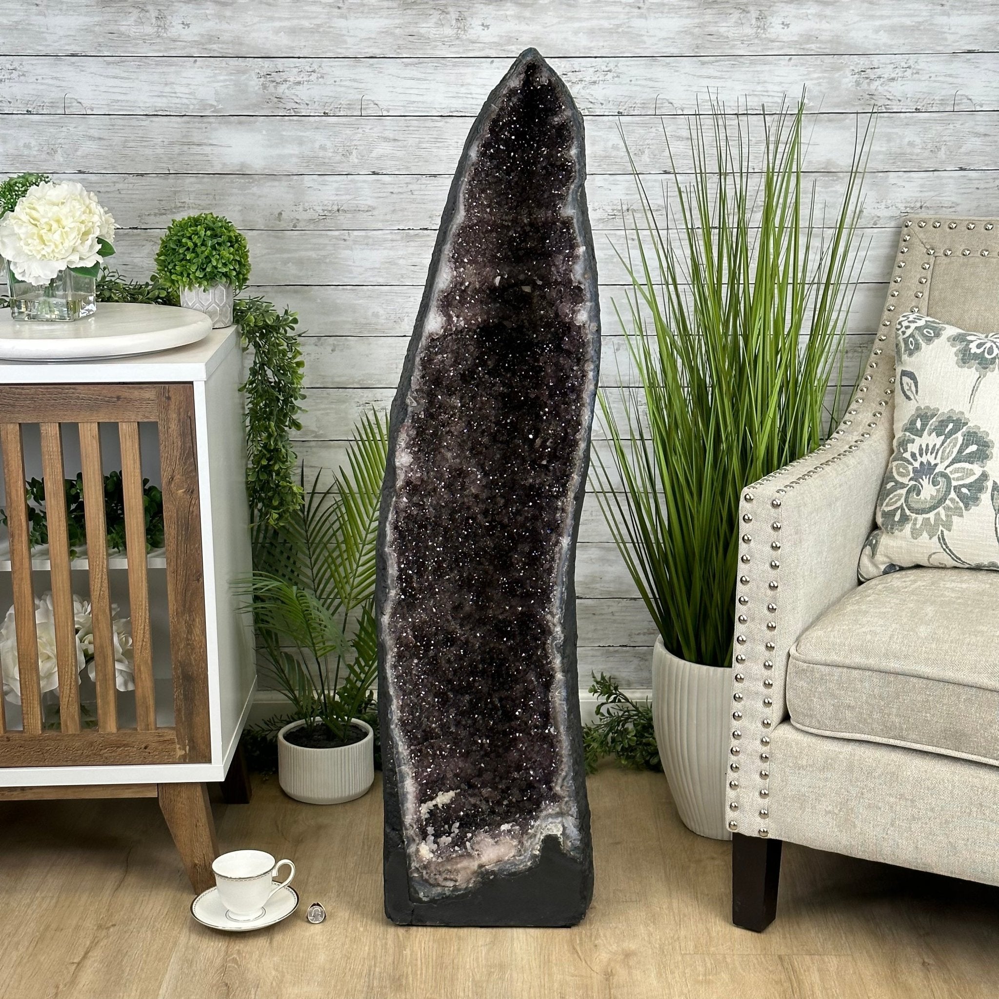 Extra Quality Brazilian Amethyst Cathedral, 154.8 lbs & 47.5" Tall, Model #5601-1226 by Brazil Gems - Brazil GemsBrazil GemsExtra Quality Brazilian Amethyst Cathedral, 154.8 lbs & 47.5" Tall, Model #5601-1226 by Brazil GemsCathedrals5601-1226