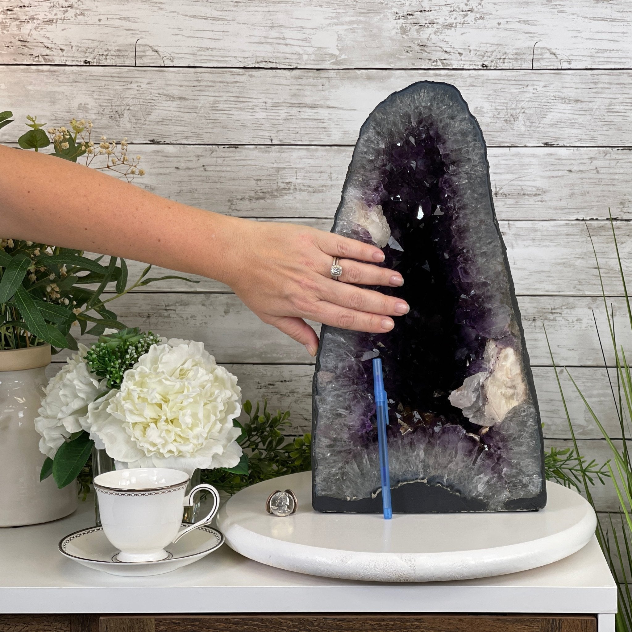 Extra Quality Brazilian Amethyst Cathedral, 16.6” tall & 47.2 lbs #5601-0526 by Brazil Gems - Brazil GemsBrazil GemsExtra Quality Brazilian Amethyst Cathedral, 16.6” tall & 47.2 lbs #5601-0526 by Brazil GemsCathedrals5601-0526