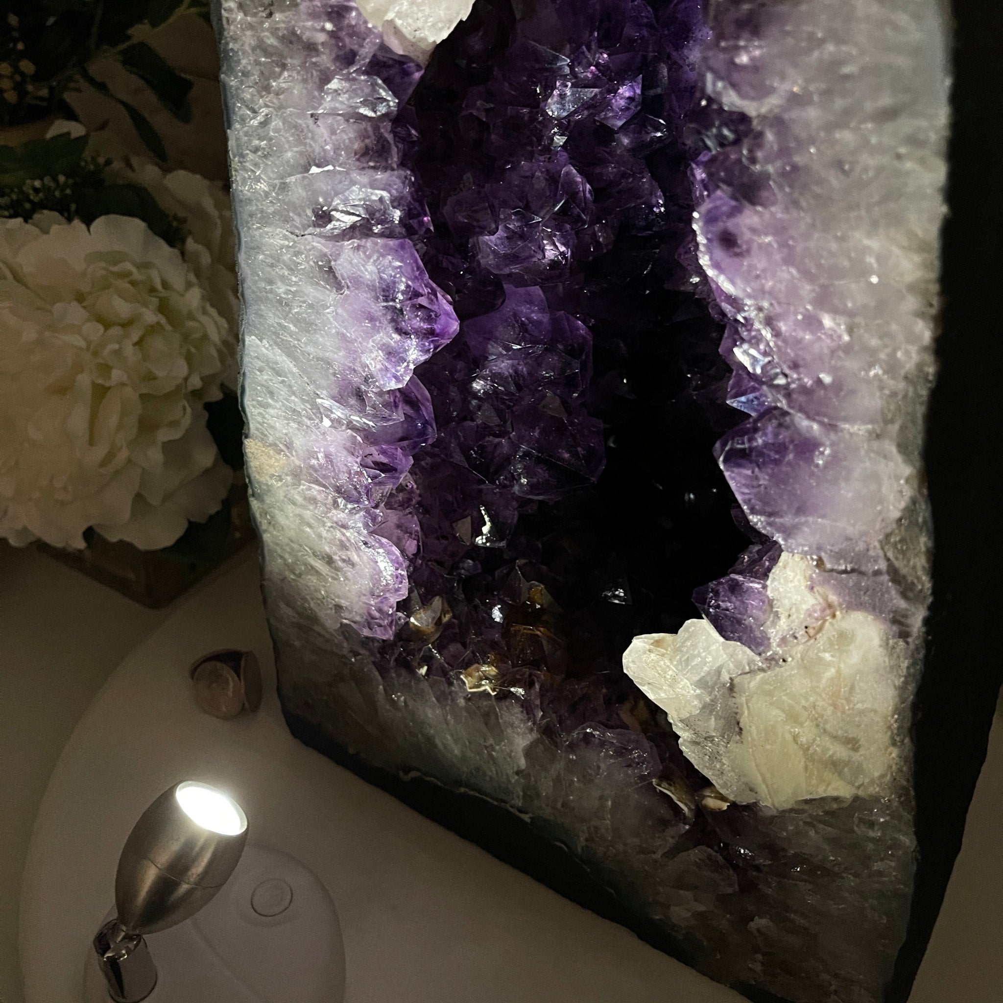 Extra Quality Brazilian Amethyst Cathedral, 16.6” tall & 47.2 lbs #5601-0526 by Brazil Gems - Brazil GemsBrazil GemsExtra Quality Brazilian Amethyst Cathedral, 16.6” tall & 47.2 lbs #5601-0526 by Brazil GemsCathedrals5601-0526