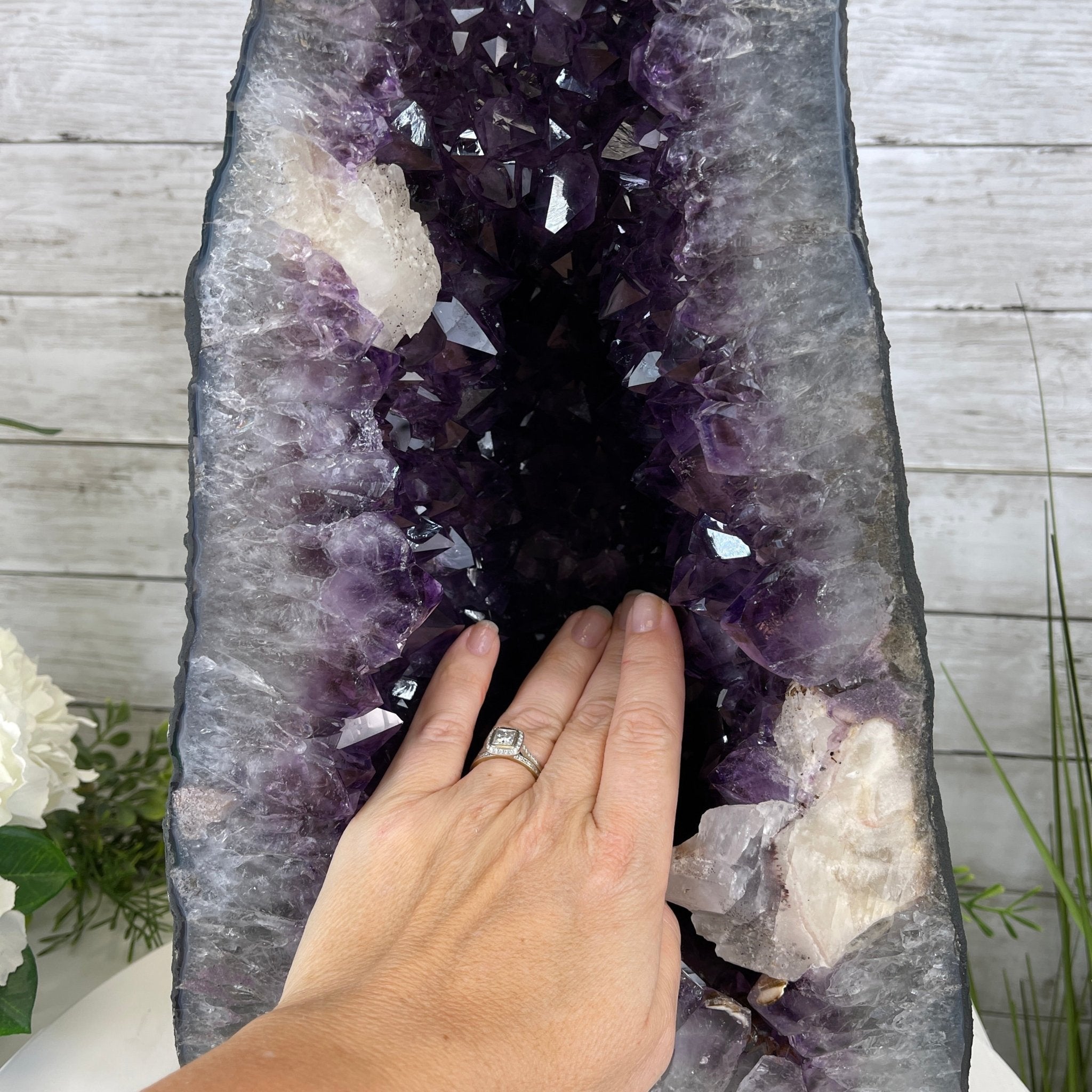 Extra Quality Brazilian Amethyst Cathedral, 16.6” tall & 47.2 lbs #5601-0526 by Brazil Gems - Brazil GemsBrazil GemsExtra Quality Brazilian Amethyst Cathedral, 16.6” tall & 47.2 lbs #5601-0526 by Brazil GemsCathedrals5601-0526
