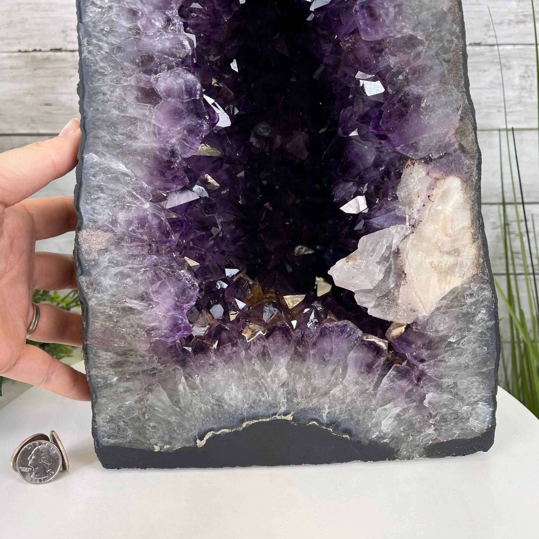 Extra Quality Brazilian Amethyst Cathedral, 16.6” tall & 47.2 lbs #5601-0526 by Brazil Gems - Brazil GemsBrazil GemsExtra Quality Brazilian Amethyst Cathedral, 16.6” tall & 47.2 lbs #5601-0526 by Brazil GemsCathedrals5601-0526