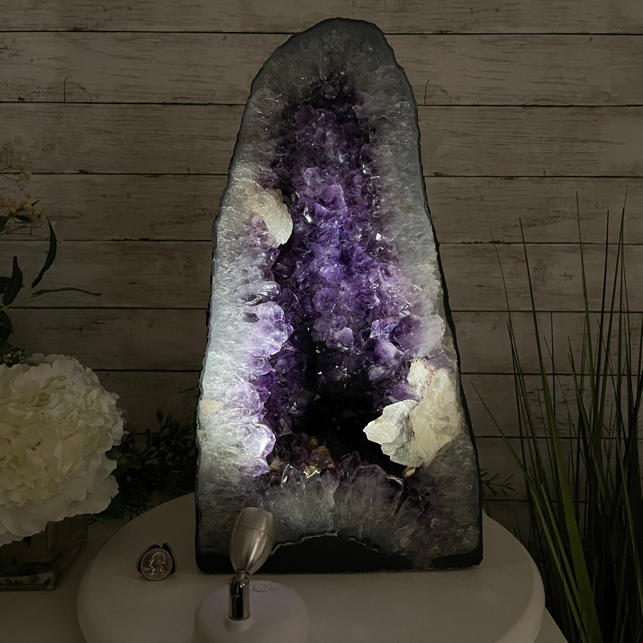 Extra Quality Brazilian Amethyst Cathedral, 16.6” tall & 47.2 lbs #5601-0526 by Brazil Gems - Brazil GemsBrazil GemsExtra Quality Brazilian Amethyst Cathedral, 16.6” tall & 47.2 lbs #5601-0526 by Brazil GemsCathedrals5601-0526