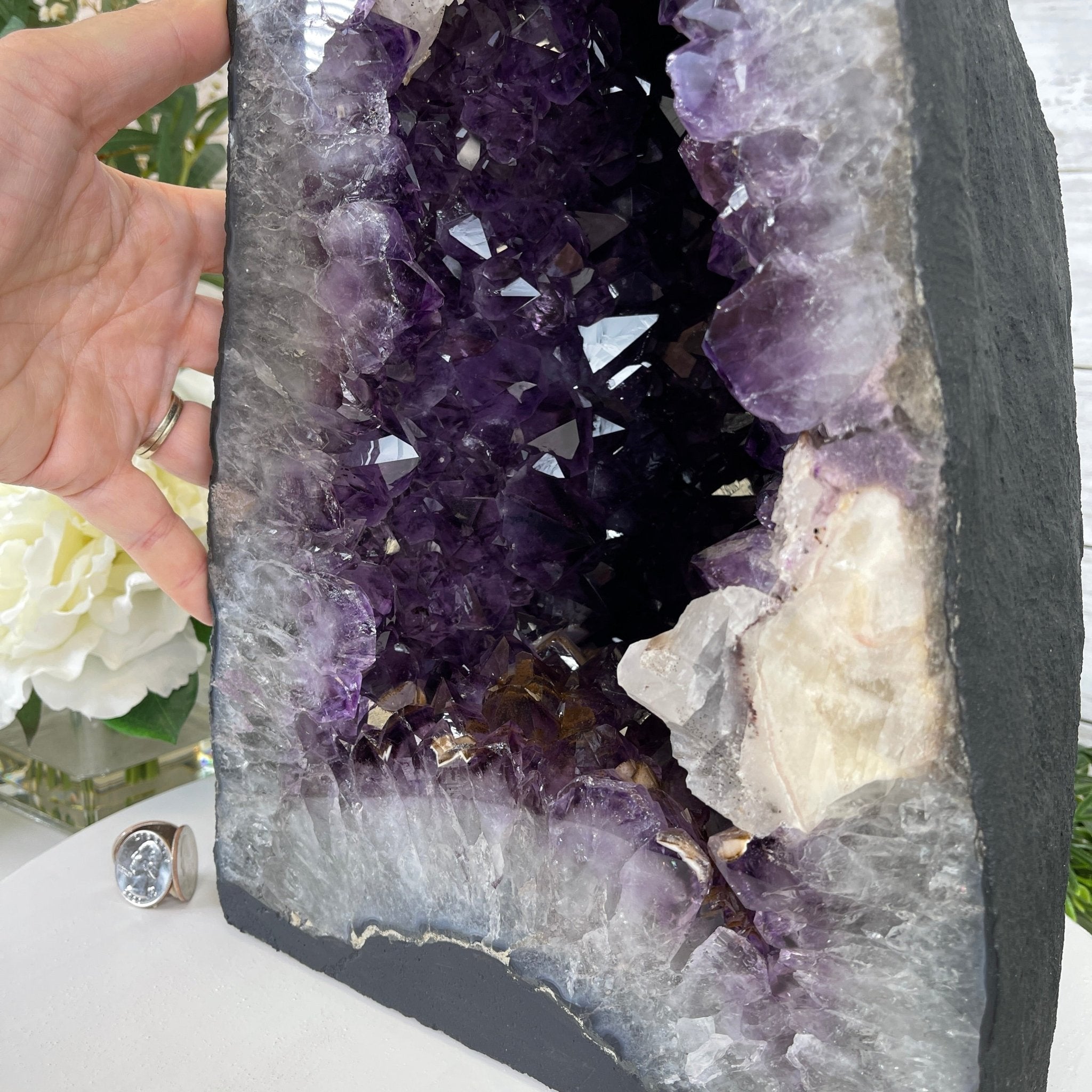 Extra Quality Brazilian Amethyst Cathedral, 16.6” tall & 47.2 lbs #5601-0526 by Brazil Gems - Brazil GemsBrazil GemsExtra Quality Brazilian Amethyst Cathedral, 16.6” tall & 47.2 lbs #5601-0526 by Brazil GemsCathedrals5601-0526