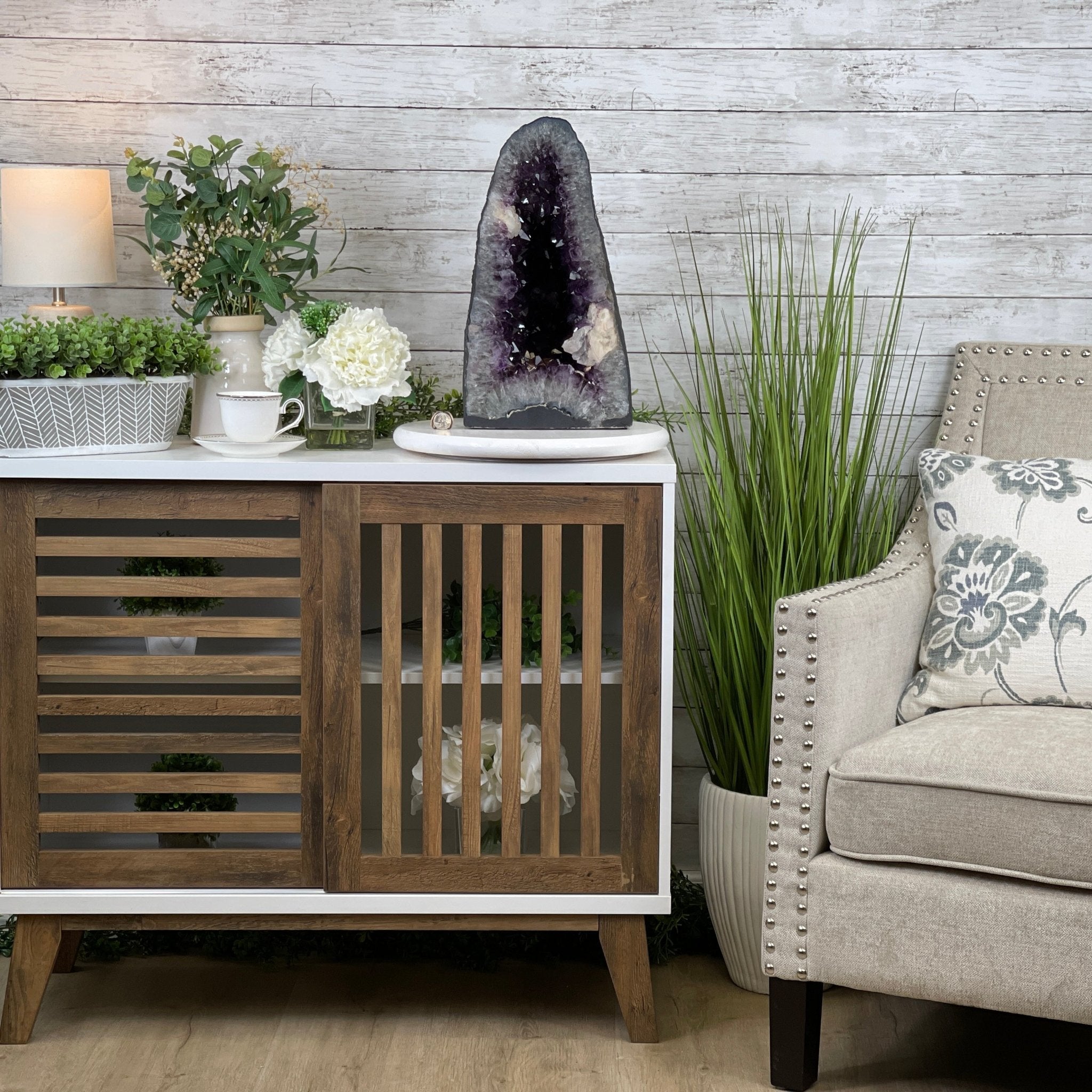 Extra Quality Brazilian Amethyst Cathedral, 16.6” tall & 47.2 lbs #5601-0526 by Brazil Gems - Brazil GemsBrazil GemsExtra Quality Brazilian Amethyst Cathedral, 16.6” tall & 47.2 lbs #5601-0526 by Brazil GemsCathedrals5601-0526