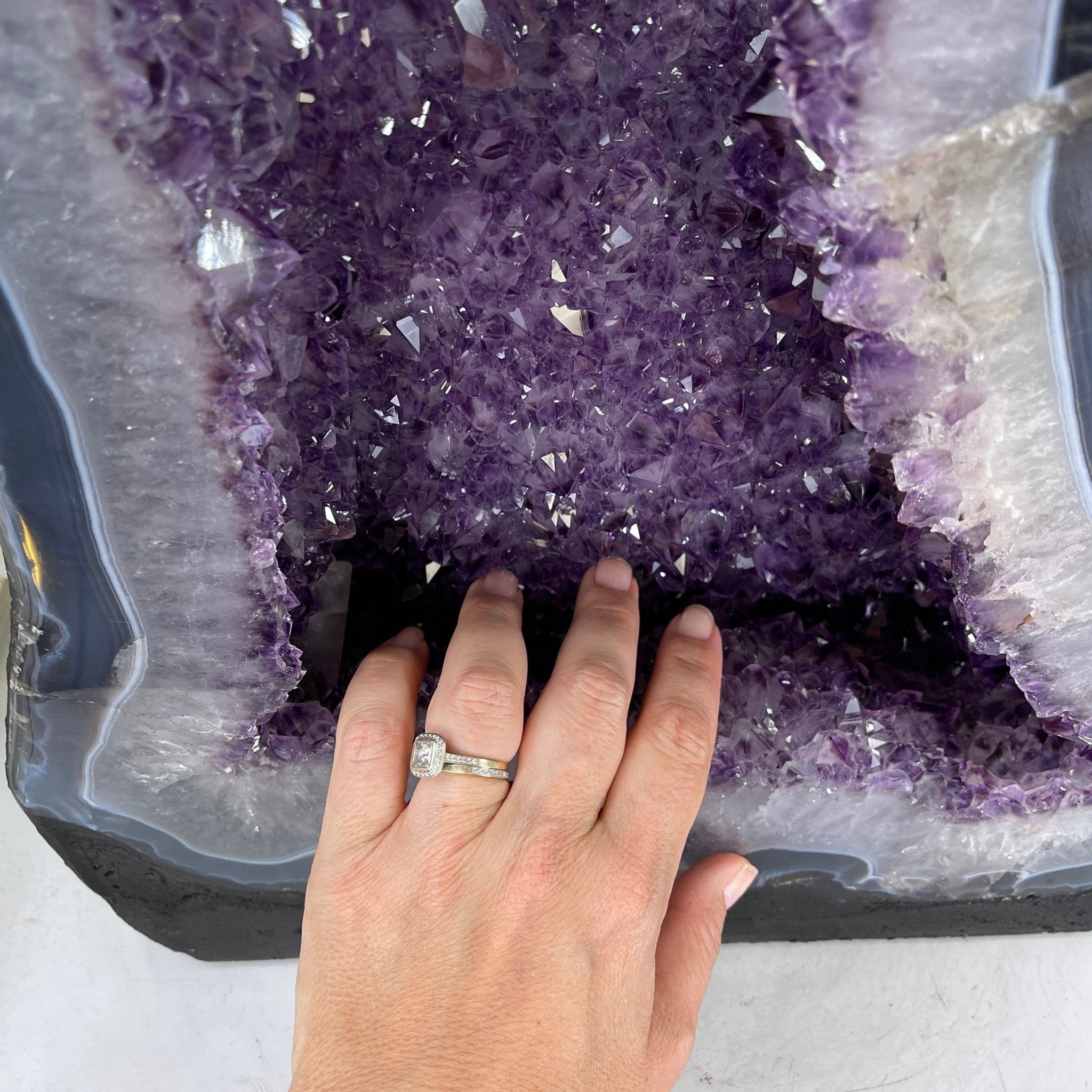 Extra Quality Brazilian Amethyst Cathedral, 19” tall & 63.8 lbs #5601-0443 by Brazil Gems - Brazil GemsBrazil GemsExtra Quality Brazilian Amethyst Cathedral, 19” tall & 63.8 lbs #5601-0443 by Brazil GemsCathedrals5601-0443