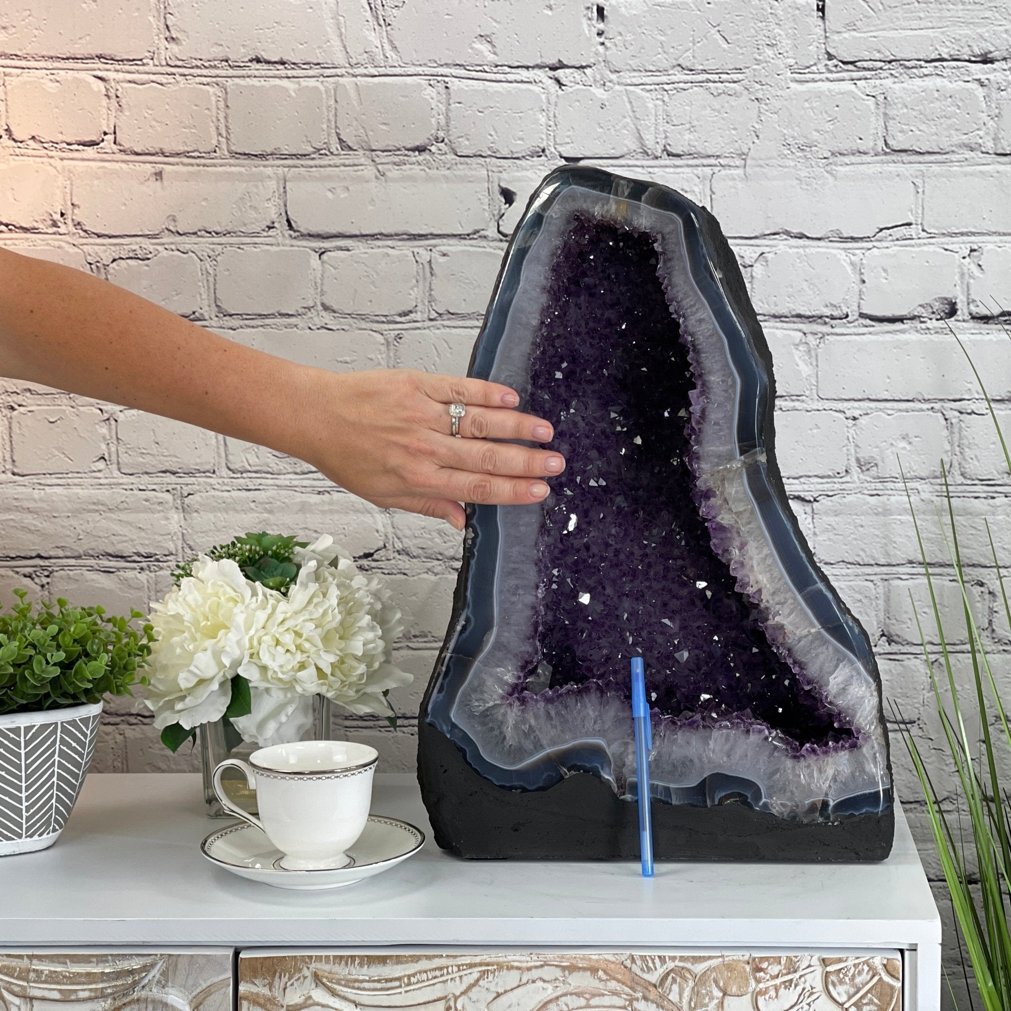 Extra Quality Brazilian Amethyst Cathedral, 19” tall & 63.8 lbs #5601-0443 by Brazil Gems - Brazil GemsBrazil GemsExtra Quality Brazilian Amethyst Cathedral, 19” tall & 63.8 lbs #5601-0443 by Brazil GemsCathedrals5601-0443