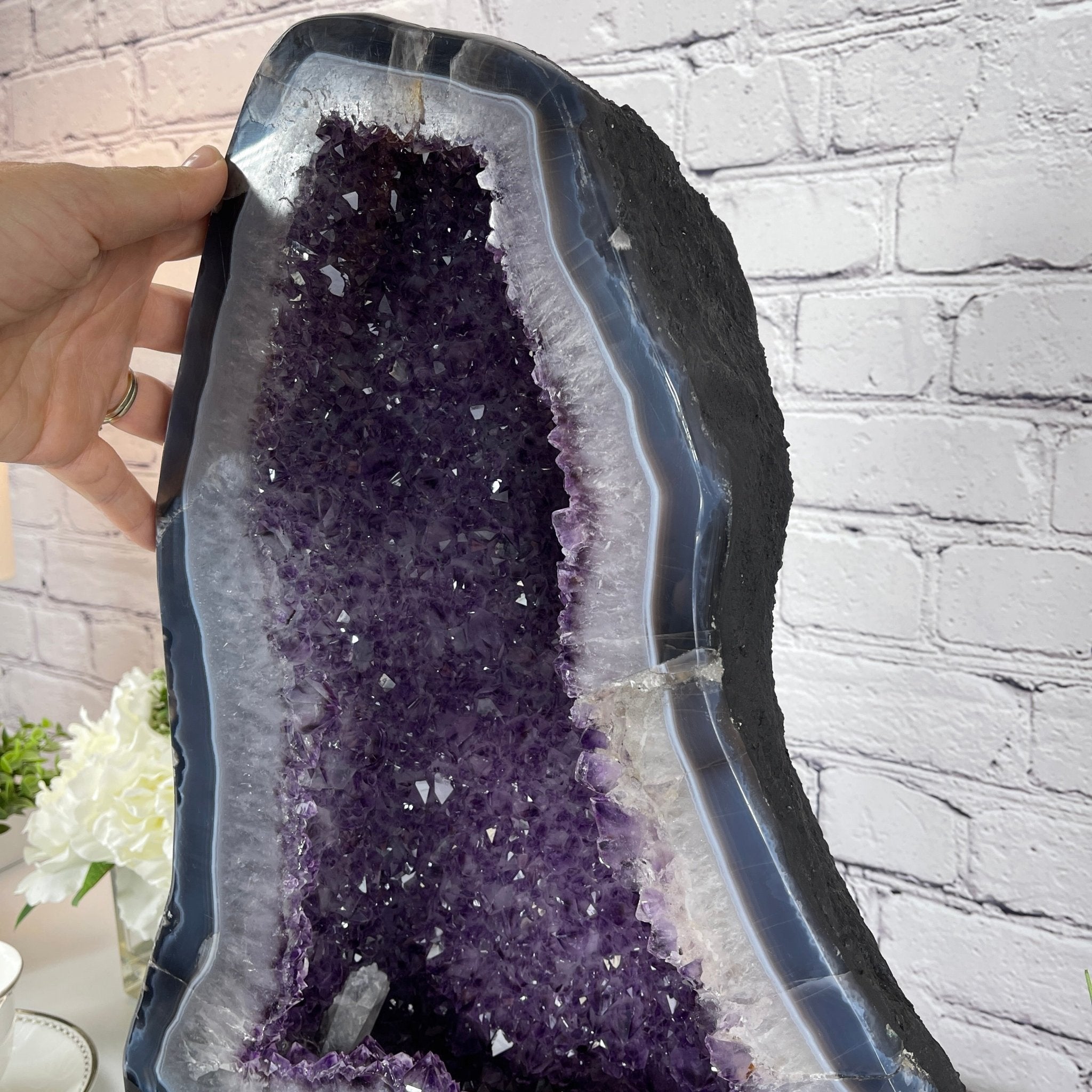 Extra Quality Brazilian Amethyst Cathedral, 19” tall & 63.8 lbs #5601-0443 by Brazil Gems - Brazil GemsBrazil GemsExtra Quality Brazilian Amethyst Cathedral, 19” tall & 63.8 lbs #5601-0443 by Brazil GemsCathedrals5601-0443