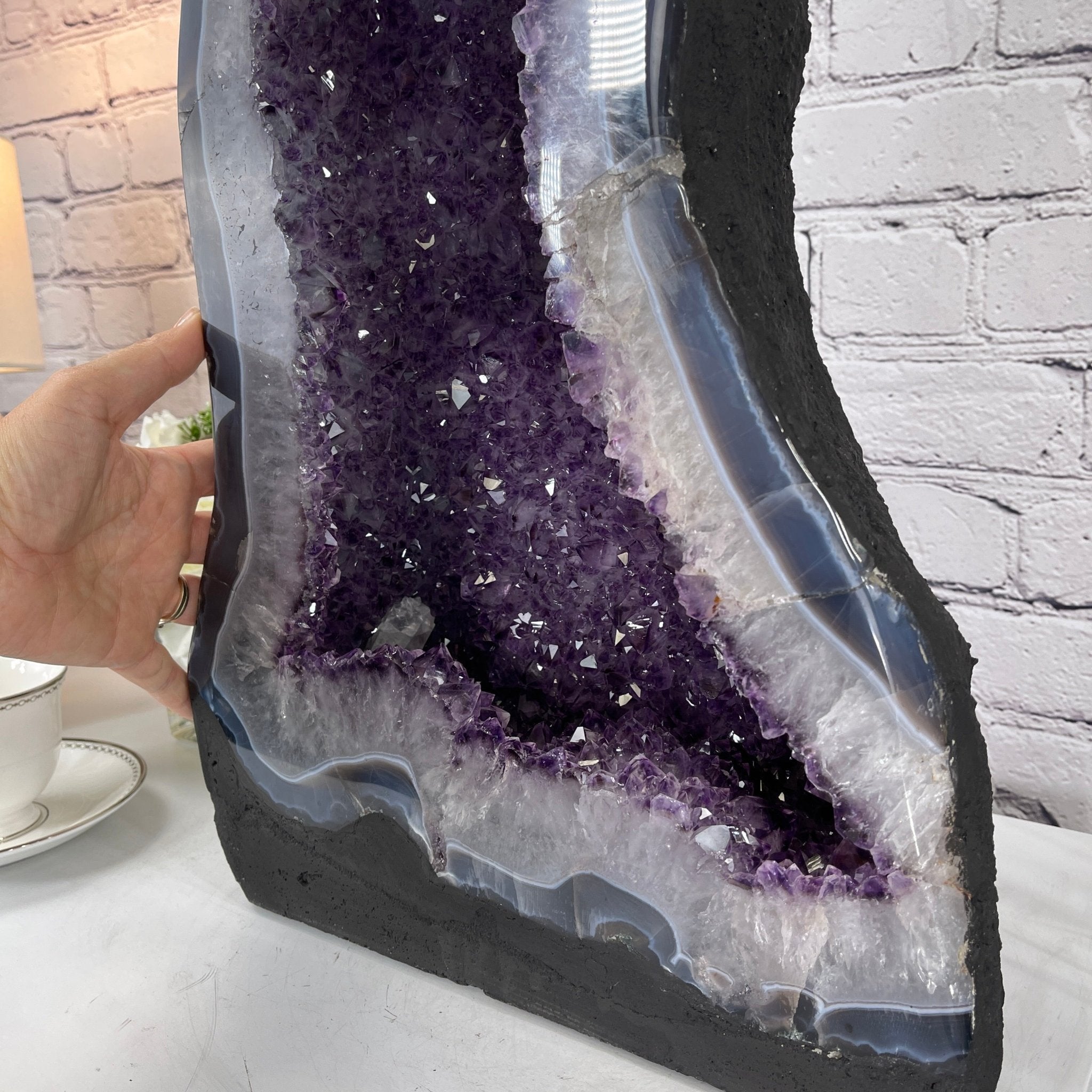 Extra Quality Brazilian Amethyst Cathedral, 19” tall & 63.8 lbs #5601-0443 by Brazil Gems - Brazil GemsBrazil GemsExtra Quality Brazilian Amethyst Cathedral, 19” tall & 63.8 lbs #5601-0443 by Brazil GemsCathedrals5601-0443