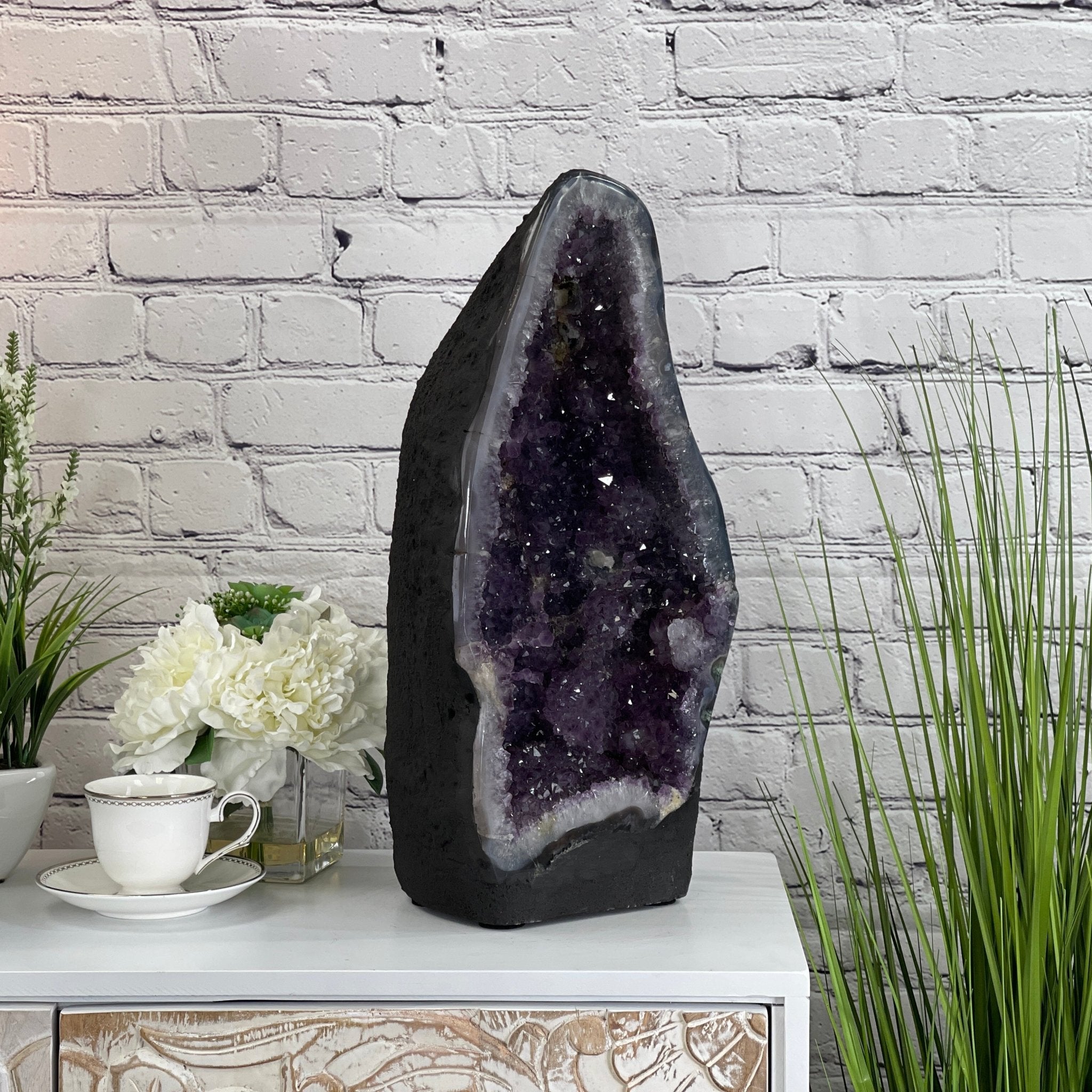 Extra Quality Brazilian Amethyst Cathedral, 19.25” tall & 38.9 lbs #5601-0435 by Brazil Gems - Brazil GemsBrazil GemsExtra Quality Brazilian Amethyst Cathedral, 19.25” tall & 38.9 lbs #5601-0435 by Brazil GemsCathedrals5601-0435
