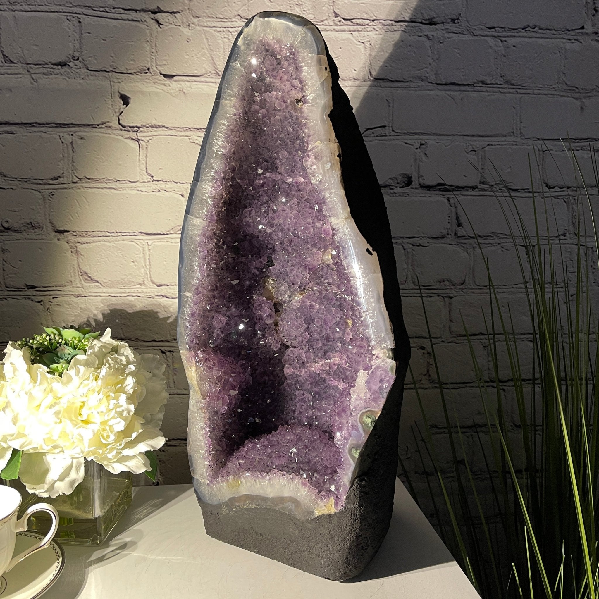 Extra Quality Brazilian Amethyst Cathedral, 19.25” tall & 38.9 lbs #5601-0435 by Brazil Gems - Brazil GemsBrazil GemsExtra Quality Brazilian Amethyst Cathedral, 19.25” tall & 38.9 lbs #5601-0435 by Brazil GemsCathedrals5601-0435
