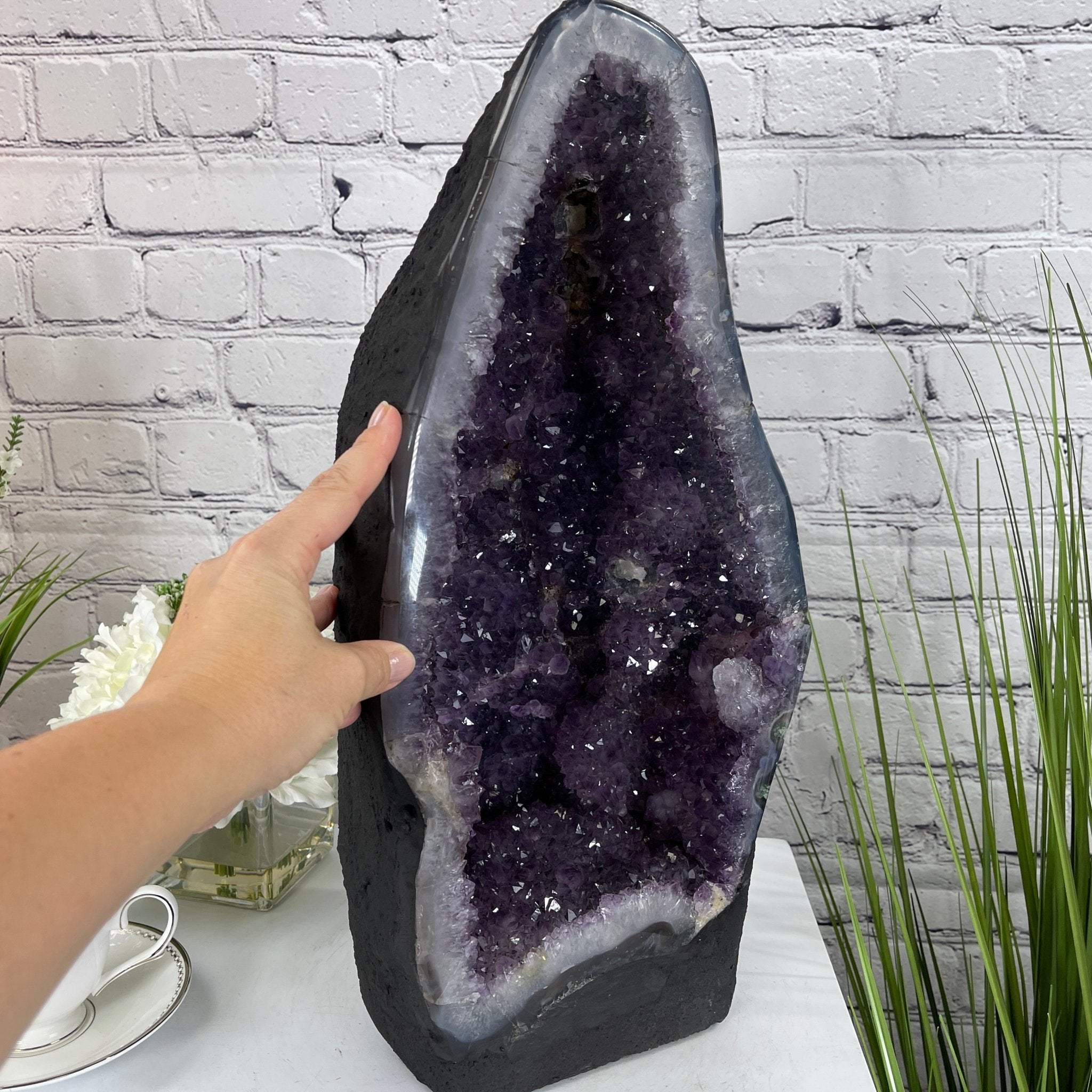 Extra Quality Brazilian Amethyst Cathedral, 19.25” tall & 38.9 lbs #5601-0435 by Brazil Gems - Brazil GemsBrazil GemsExtra Quality Brazilian Amethyst Cathedral, 19.25” tall & 38.9 lbs #5601-0435 by Brazil GemsCathedrals5601-0435