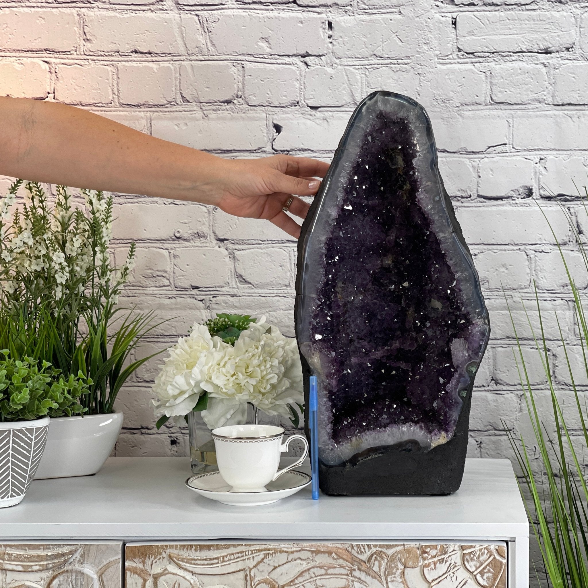 Extra Quality Brazilian Amethyst Cathedral, 19.25” tall & 38.9 lbs #5601-0435 by Brazil Gems - Brazil GemsBrazil GemsExtra Quality Brazilian Amethyst Cathedral, 19.25” tall & 38.9 lbs #5601-0435 by Brazil GemsCathedrals5601-0435