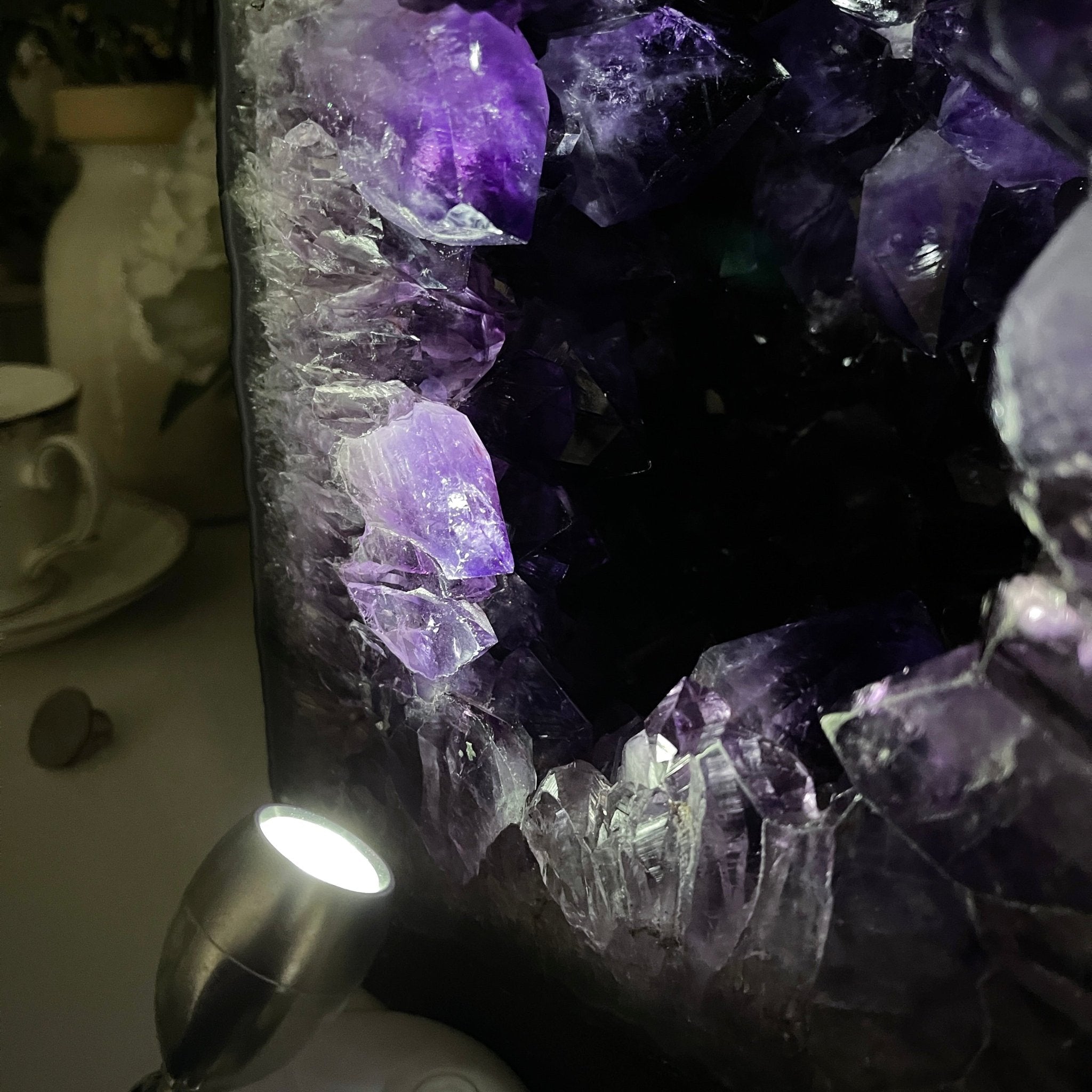 Extra Quality Brazilian Amethyst Cathedral, 19.6” tall & 81.4 lbs #5601-0708 by Brazil Gems - Brazil GemsBrazil GemsExtra Quality Brazilian Amethyst Cathedral, 19.6” tall & 81.4 lbs #5601-0708 by Brazil GemsCathedrals5601-0708