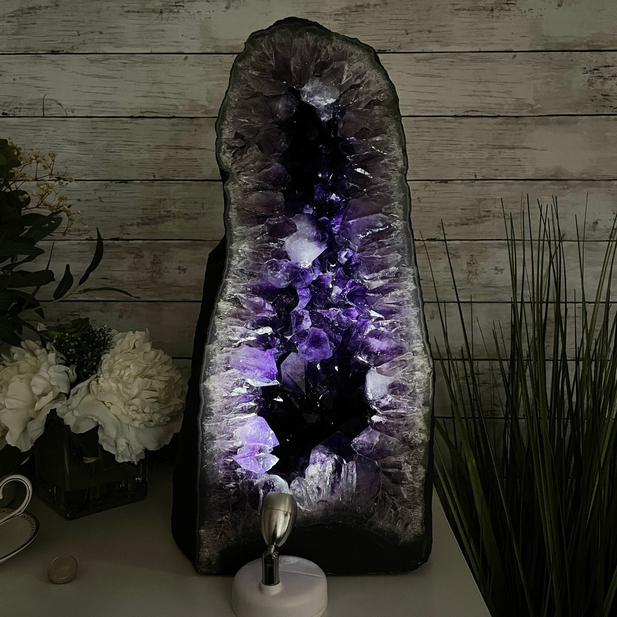 Extra Quality Brazilian Amethyst Cathedral, 19.6” tall & 81.4 lbs #5601-0708 by Brazil Gems - Brazil GemsBrazil GemsExtra Quality Brazilian Amethyst Cathedral, 19.6” tall & 81.4 lbs #5601-0708 by Brazil GemsCathedrals5601-0708
