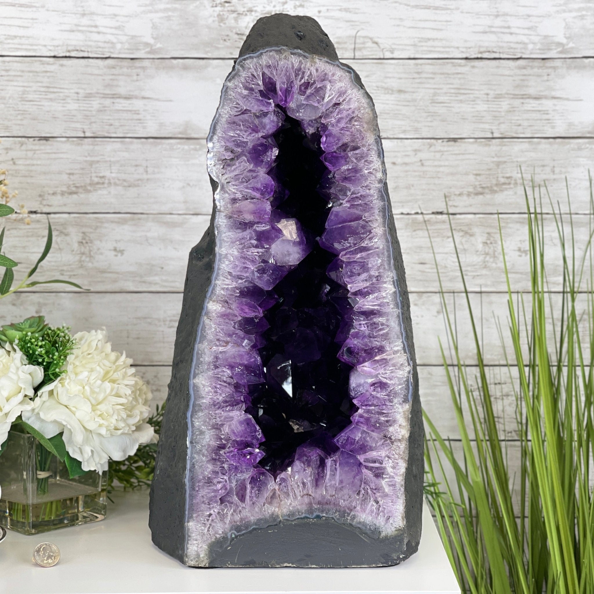 Extra Quality Brazilian Amethyst Cathedral, 19.6” tall & 81.4 lbs #5601-0708 by Brazil Gems - Brazil GemsBrazil GemsExtra Quality Brazilian Amethyst Cathedral, 19.6” tall & 81.4 lbs #5601-0708 by Brazil GemsCathedrals5601-0708