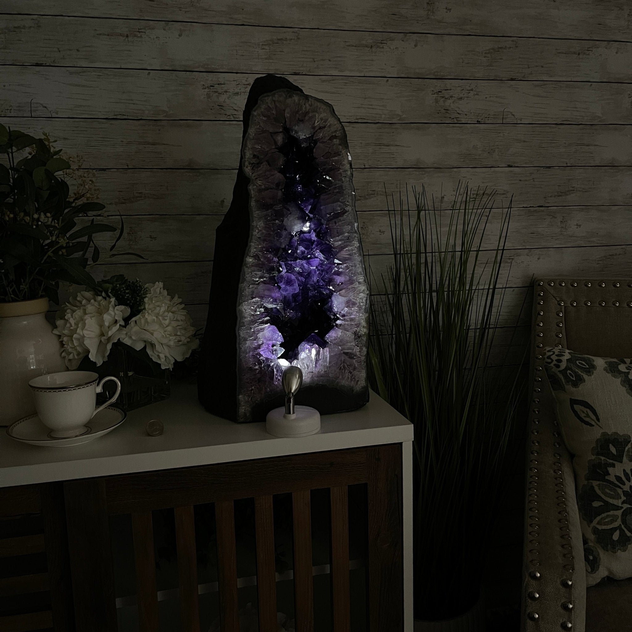 Extra Quality Brazilian Amethyst Cathedral, 19.6” tall & 81.4 lbs #5601-0708 by Brazil Gems - Brazil GemsBrazil GemsExtra Quality Brazilian Amethyst Cathedral, 19.6” tall & 81.4 lbs #5601-0708 by Brazil GemsCathedrals5601-0708