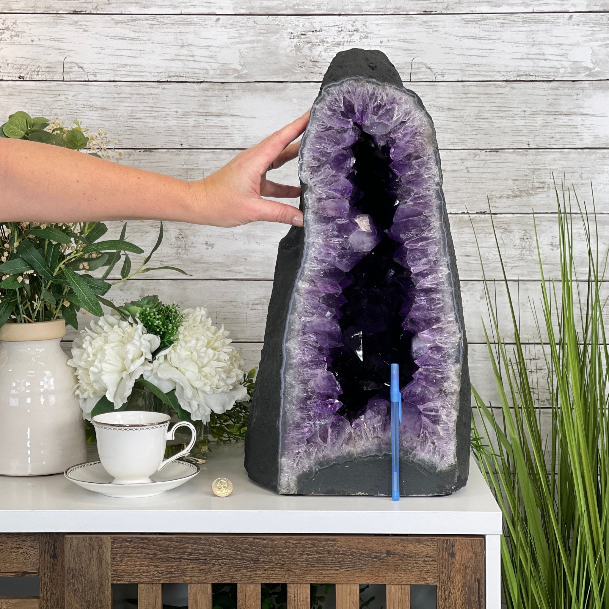 Extra Quality Brazilian Amethyst Cathedral, 19.6” tall & 81.4 lbs #5601-0708 by Brazil Gems - Brazil GemsBrazil GemsExtra Quality Brazilian Amethyst Cathedral, 19.6” tall & 81.4 lbs #5601-0708 by Brazil GemsCathedrals5601-0708