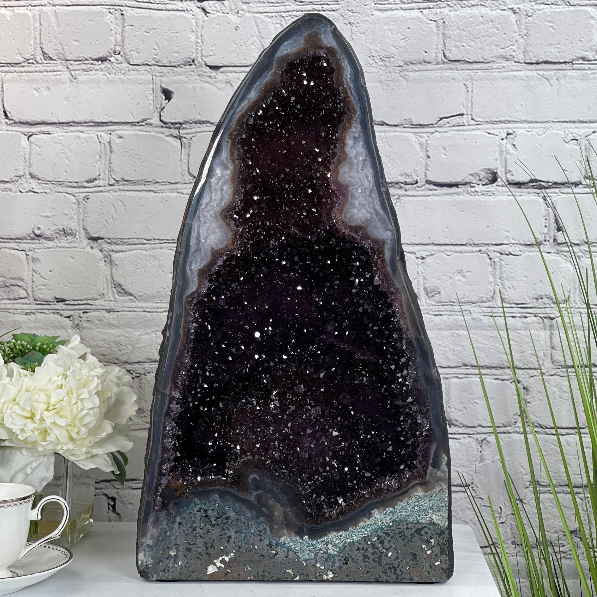 Extra Quality Brazilian Amethyst Cathedral, 20” tall & 57.1 lbs #5601-0440 by Brazil Gems - Brazil GemsBrazil GemsExtra Quality Brazilian Amethyst Cathedral, 20” tall & 57.1 lbs #5601-0440 by Brazil GemsCathedrals5601-0440