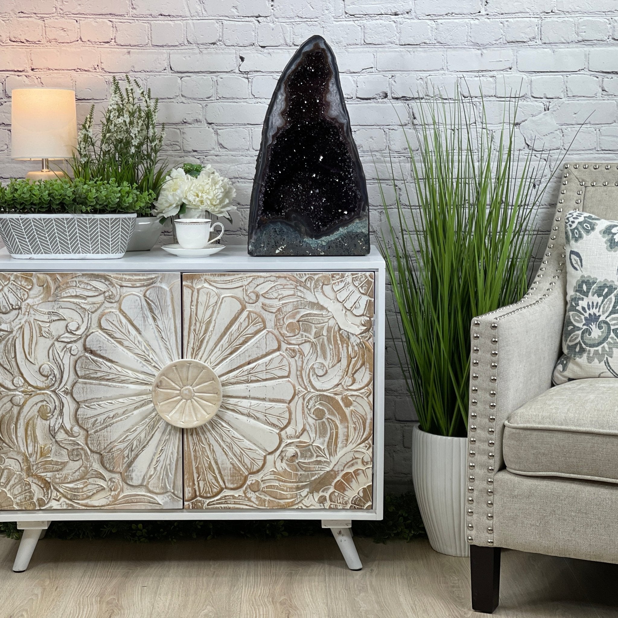 Extra Quality Brazilian Amethyst Cathedral, 20” tall & 57.1 lbs #5601-0440 by Brazil Gems - Brazil GemsBrazil GemsExtra Quality Brazilian Amethyst Cathedral, 20” tall & 57.1 lbs #5601-0440 by Brazil GemsCathedrals5601-0440