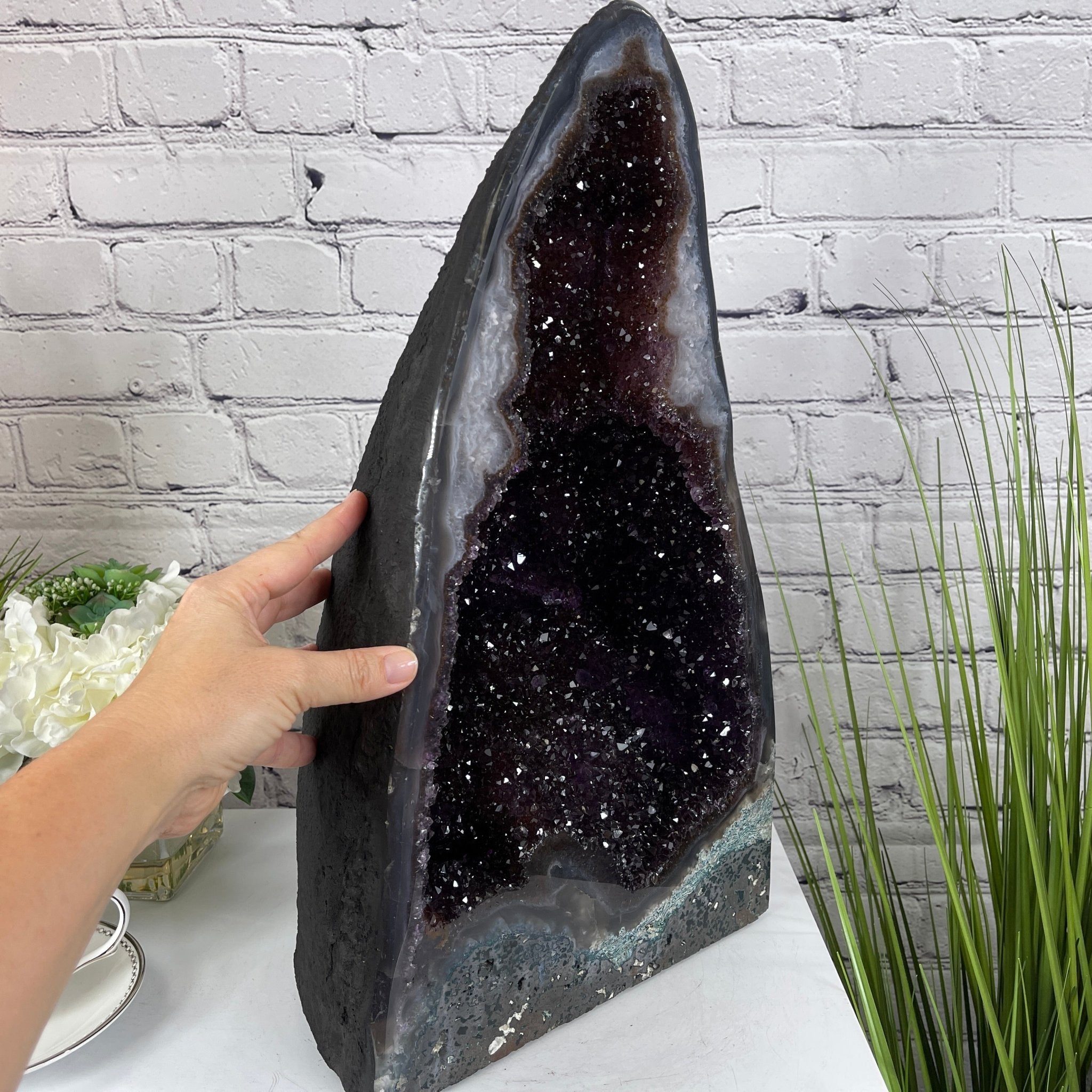 Extra Quality Brazilian Amethyst Cathedral, 20” tall & 57.1 lbs #5601-0440 by Brazil Gems - Brazil GemsBrazil GemsExtra Quality Brazilian Amethyst Cathedral, 20” tall & 57.1 lbs #5601-0440 by Brazil GemsCathedrals5601-0440