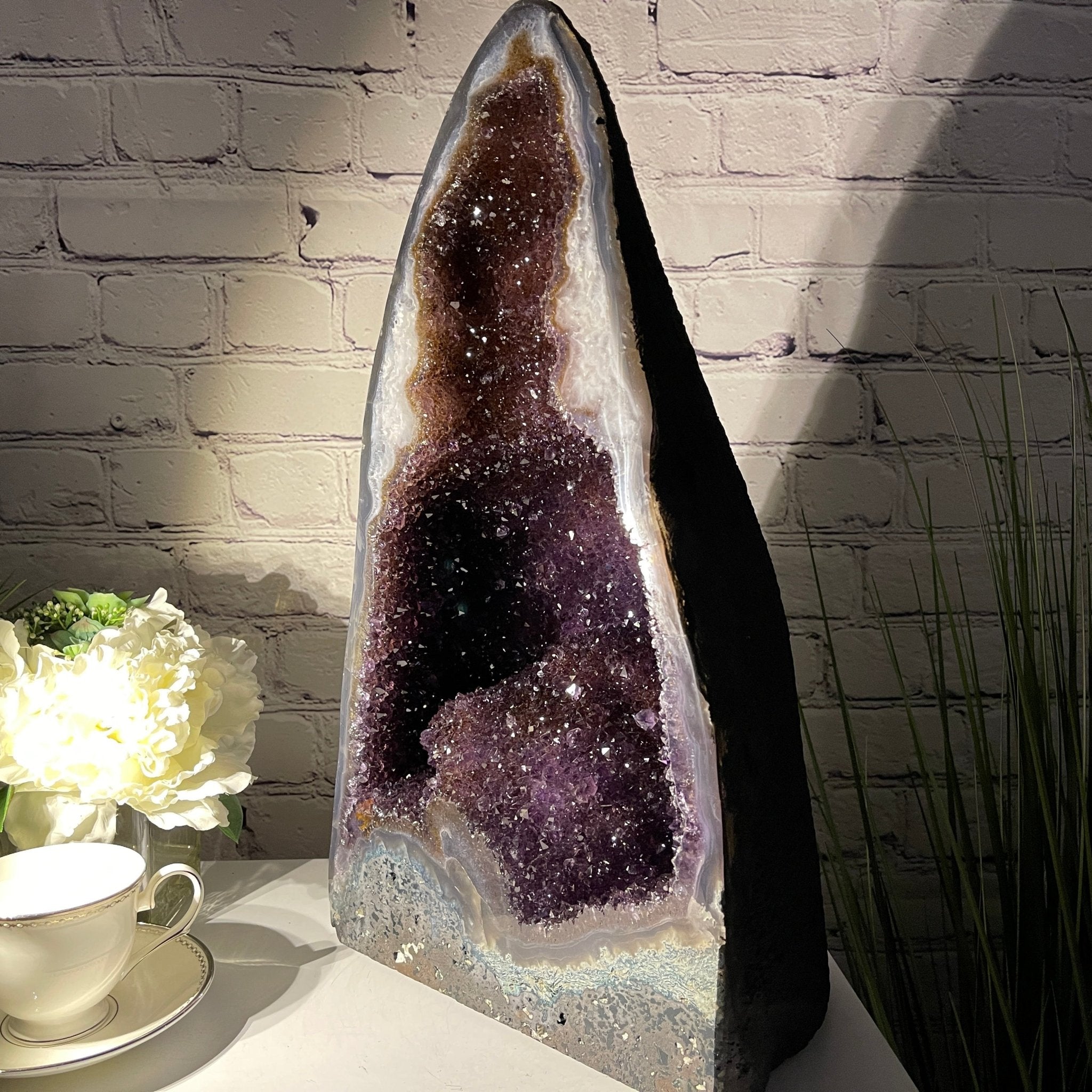 Extra Quality Brazilian Amethyst Cathedral, 20” tall & 57.1 lbs #5601-0440 by Brazil Gems - Brazil GemsBrazil GemsExtra Quality Brazilian Amethyst Cathedral, 20” tall & 57.1 lbs #5601-0440 by Brazil GemsCathedrals5601-0440