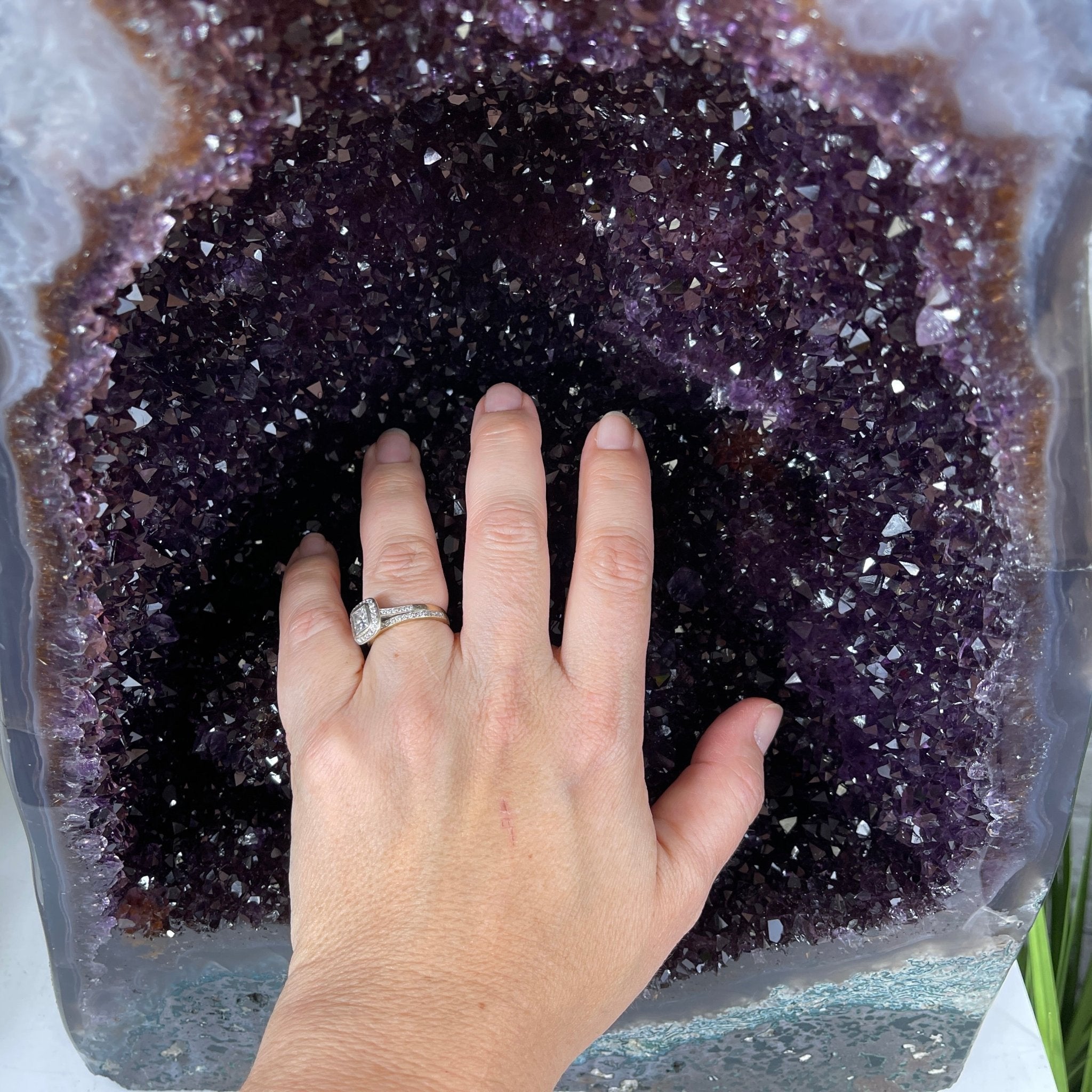 Extra Quality Brazilian Amethyst Cathedral, 20” tall & 57.1 lbs #5601-0440 by Brazil Gems - Brazil GemsBrazil GemsExtra Quality Brazilian Amethyst Cathedral, 20” tall & 57.1 lbs #5601-0440 by Brazil GemsCathedrals5601-0440