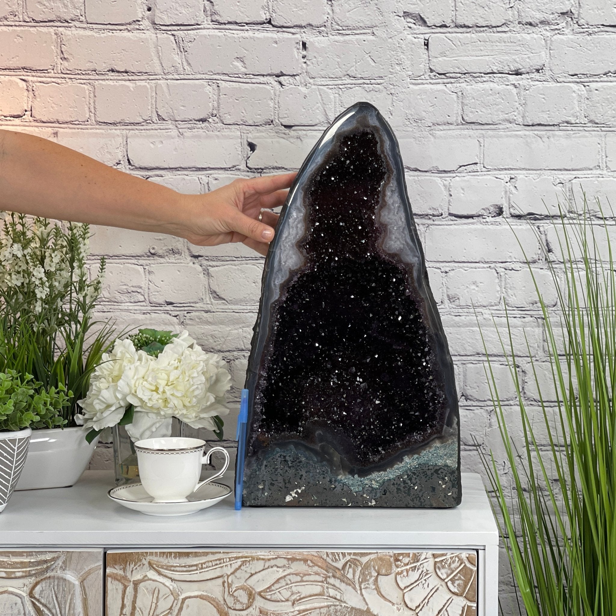 Extra Quality Brazilian Amethyst Cathedral, 20” tall & 57.1 lbs #5601-0440 by Brazil Gems - Brazil GemsBrazil GemsExtra Quality Brazilian Amethyst Cathedral, 20” tall & 57.1 lbs #5601-0440 by Brazil GemsCathedrals5601-0440