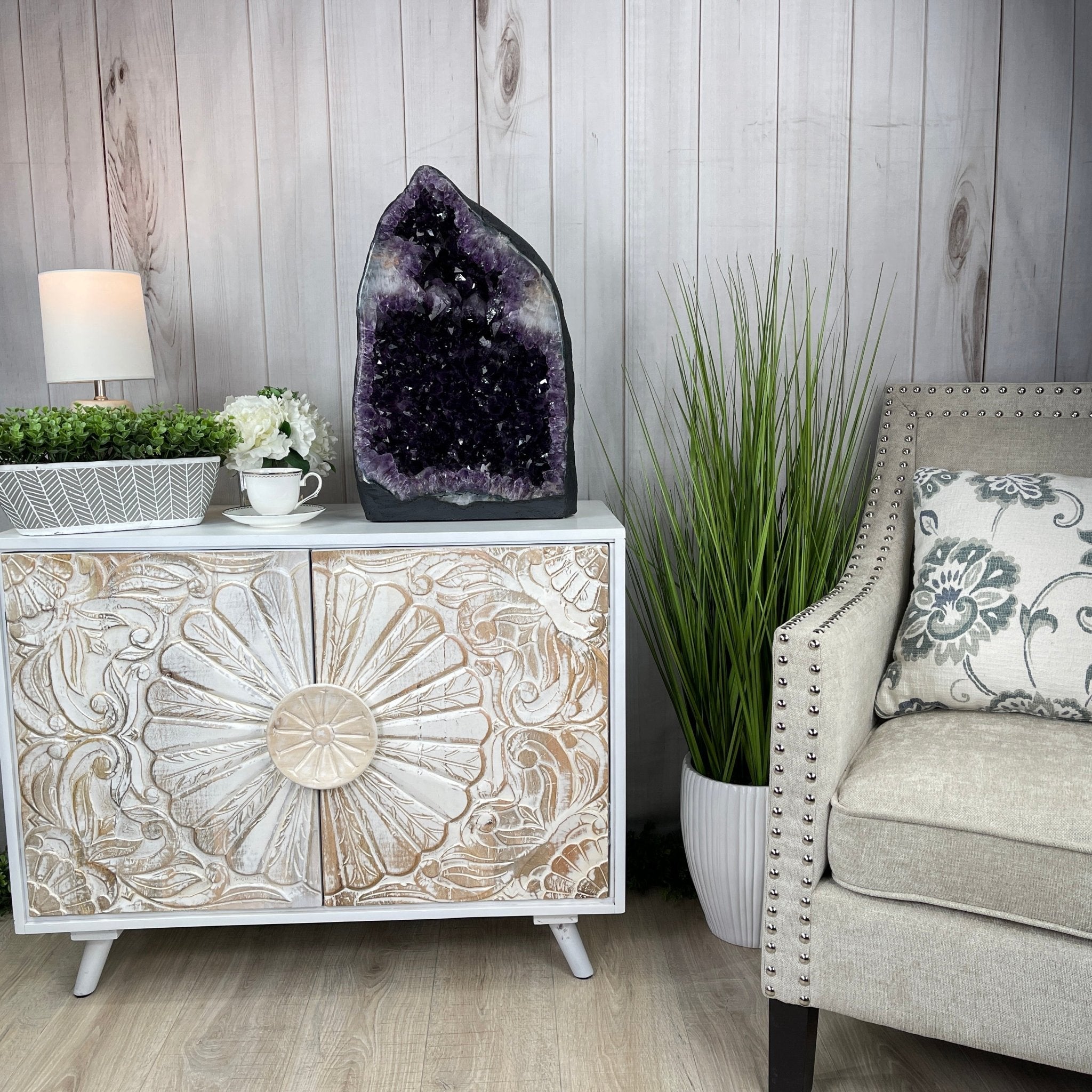 Extra Quality Brazilian Amethyst Cathedral, 20.75” tall & 73 lbs #5601-0444 by Brazil Gems - Brazil GemsBrazil GemsExtra Quality Brazilian Amethyst Cathedral, 20.75” tall & 73 lbs #5601-0444 by Brazil GemsCathedrals5601-0444