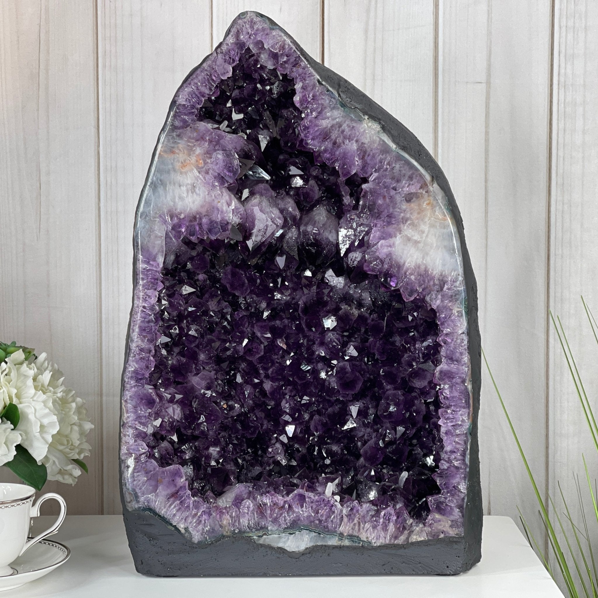 Extra Quality Brazilian Amethyst Cathedral, 20.75” tall & 73 lbs #5601-0444 by Brazil Gems - Brazil GemsBrazil GemsExtra Quality Brazilian Amethyst Cathedral, 20.75” tall & 73 lbs #5601-0444 by Brazil GemsCathedrals5601-0444