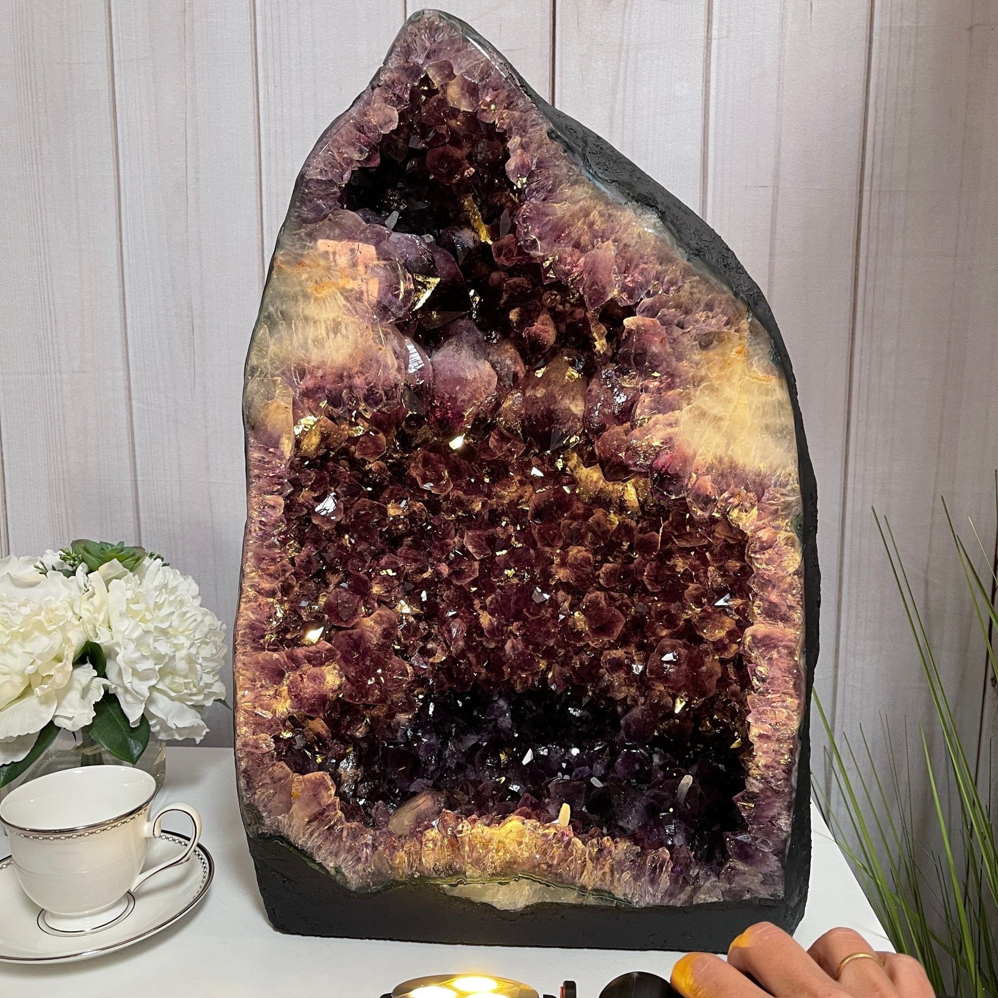 Extra Quality Brazilian Amethyst Cathedral, 20.75” tall & 73 lbs #5601-0444 by Brazil Gems - Brazil GemsBrazil GemsExtra Quality Brazilian Amethyst Cathedral, 20.75” tall & 73 lbs #5601-0444 by Brazil GemsCathedrals5601-0444