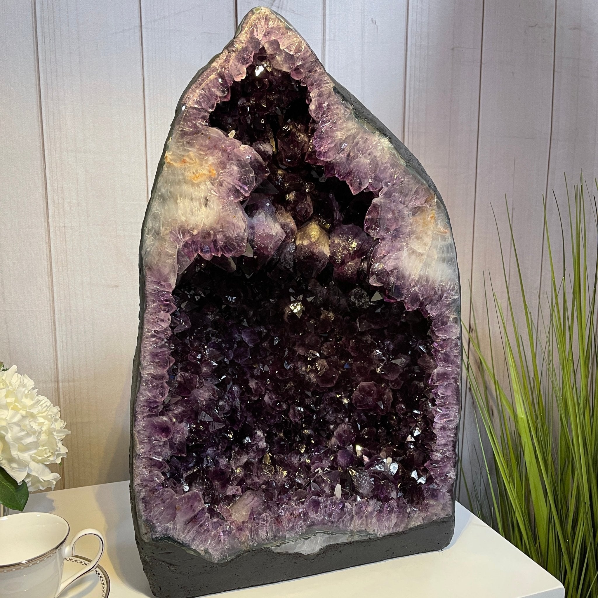 Extra Quality Brazilian Amethyst Cathedral, 20.75” tall & 73 lbs #5601-0444 by Brazil Gems - Brazil GemsBrazil GemsExtra Quality Brazilian Amethyst Cathedral, 20.75” tall & 73 lbs #5601-0444 by Brazil GemsCathedrals5601-0444