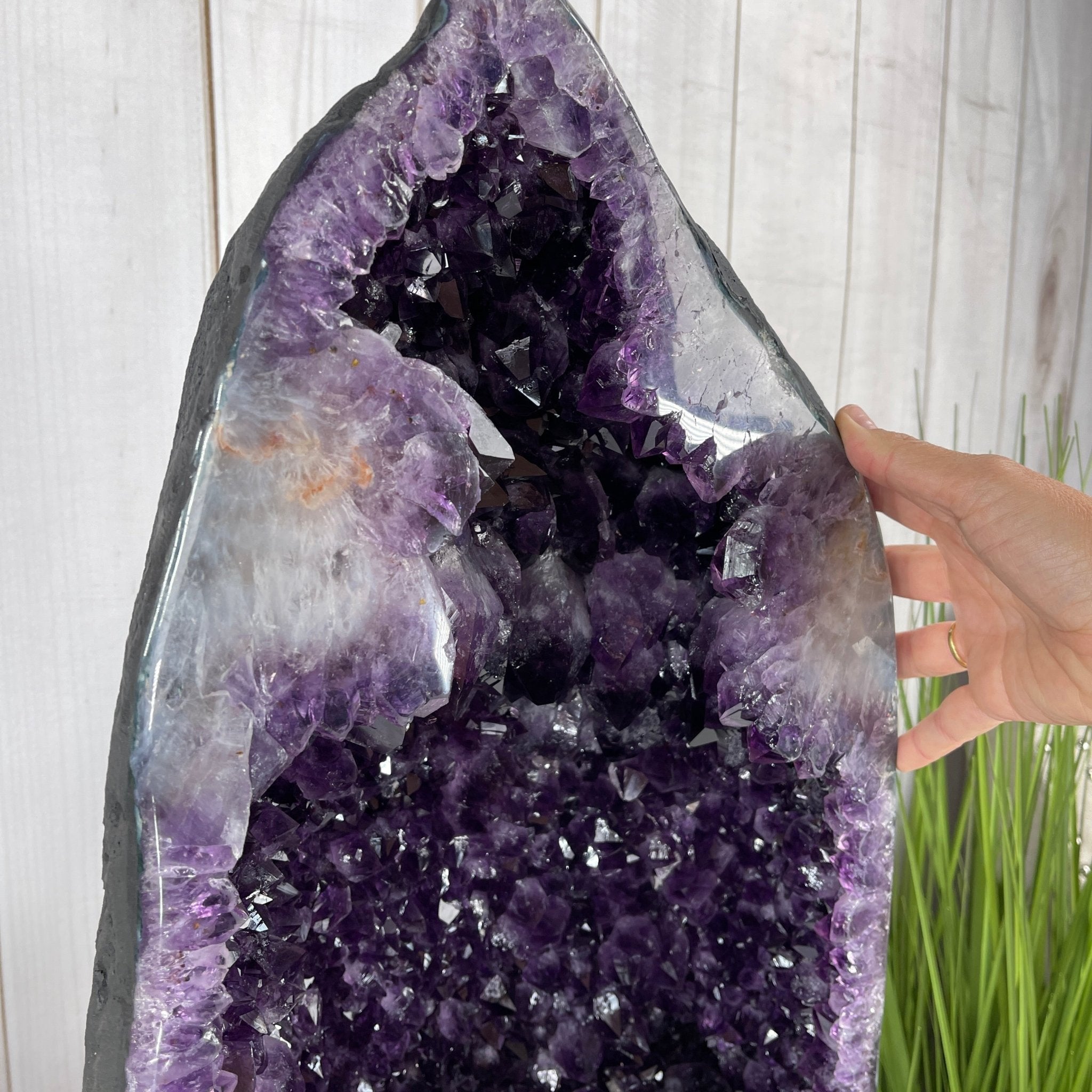 Extra Quality Brazilian Amethyst Cathedral, 20.75” tall & 73 lbs #5601-0444 by Brazil Gems - Brazil GemsBrazil GemsExtra Quality Brazilian Amethyst Cathedral, 20.75” tall & 73 lbs #5601-0444 by Brazil GemsCathedrals5601-0444