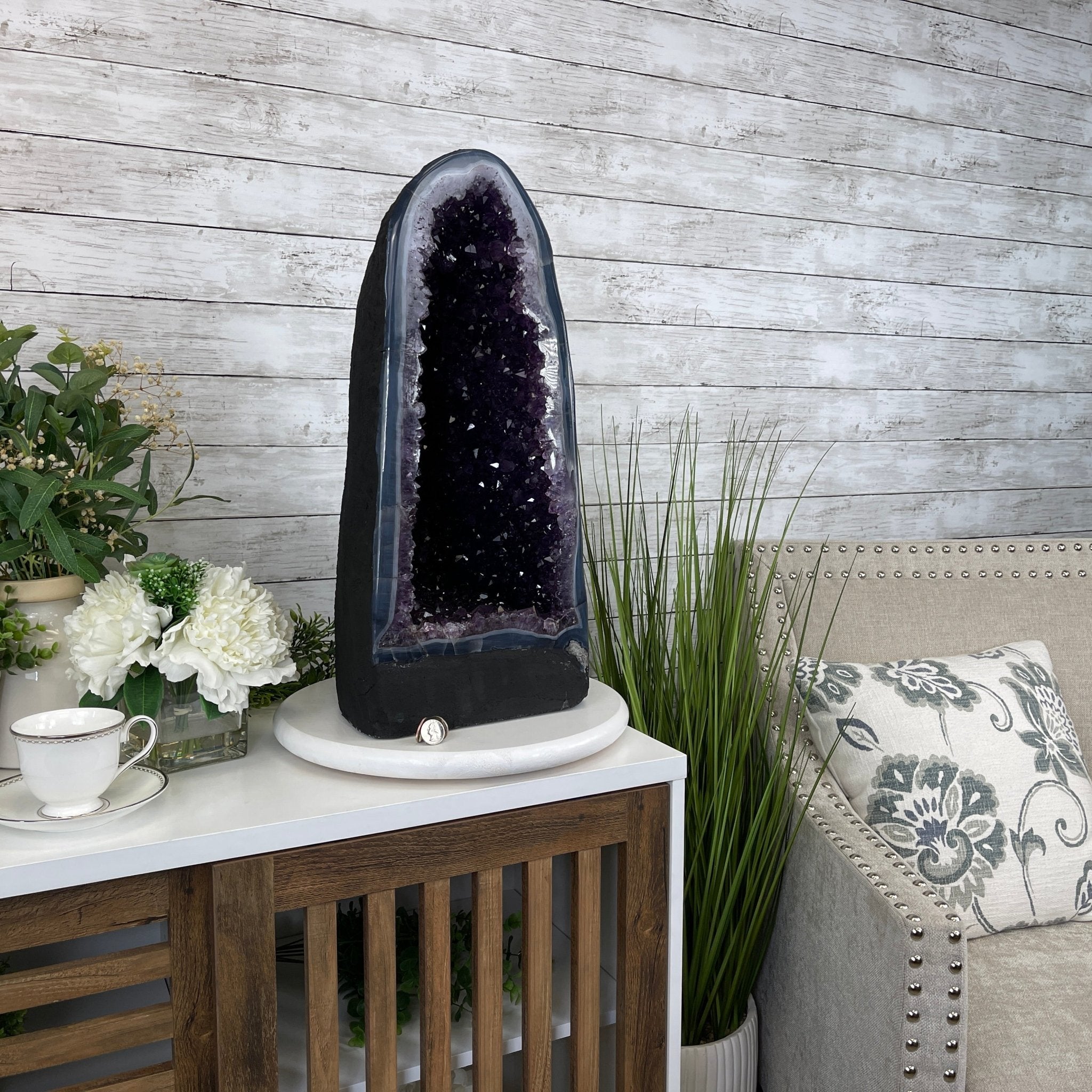 Extra Quality Brazilian Amethyst Cathedral, 22” tall & 79.3 lbs #5601-0540 by Brazil Gems - Brazil GemsBrazil GemsExtra Quality Brazilian Amethyst Cathedral, 22” tall & 79.3 lbs #5601-0540 by Brazil GemsCathedrals5601-0540