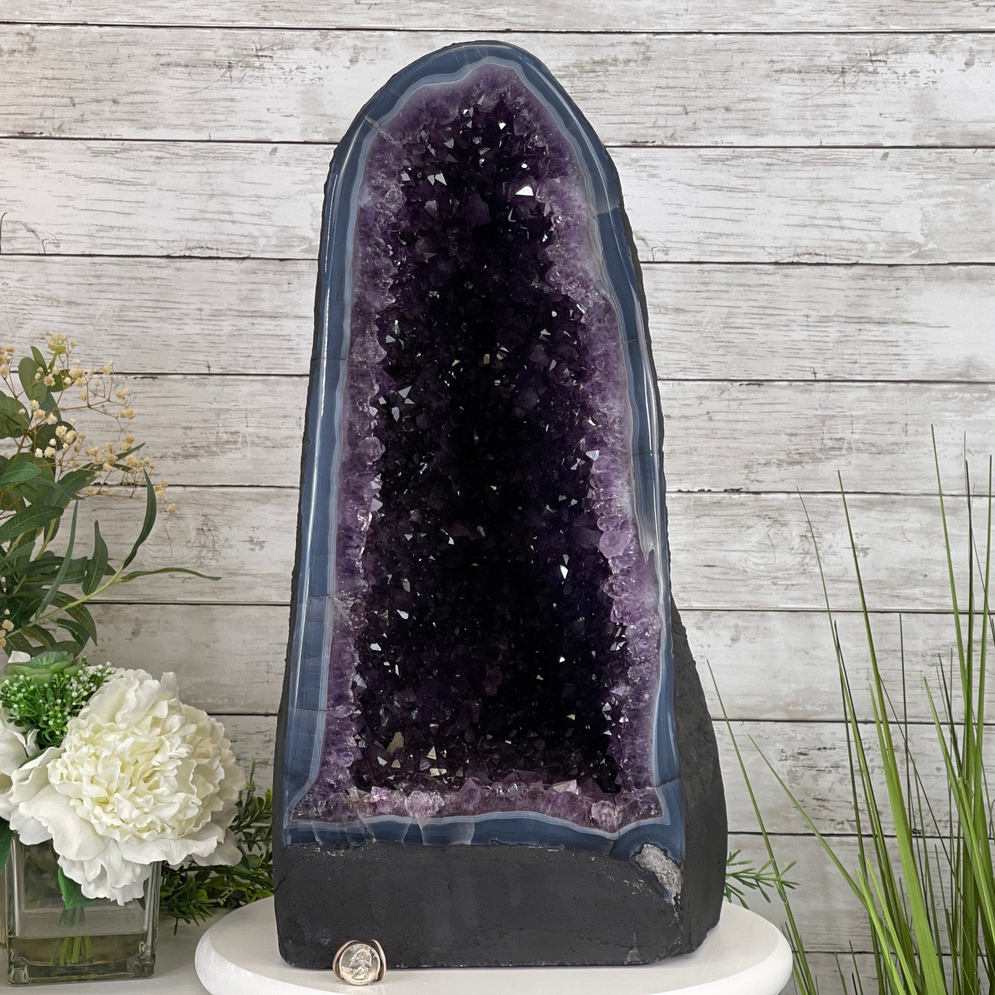 Extra Quality Brazilian Amethyst Cathedral, 22” tall & 79.3 lbs #5601-0540 by Brazil Gems - Brazil GemsBrazil GemsExtra Quality Brazilian Amethyst Cathedral, 22” tall & 79.3 lbs #5601-0540 by Brazil GemsCathedrals5601-0540