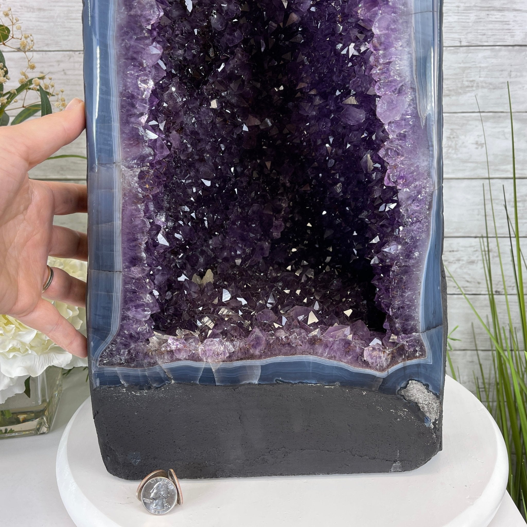 Extra Quality Brazilian Amethyst Cathedral, 22” tall & 79.3 lbs #5601-0540 by Brazil Gems - Brazil GemsBrazil GemsExtra Quality Brazilian Amethyst Cathedral, 22” tall & 79.3 lbs #5601-0540 by Brazil GemsCathedrals5601-0540