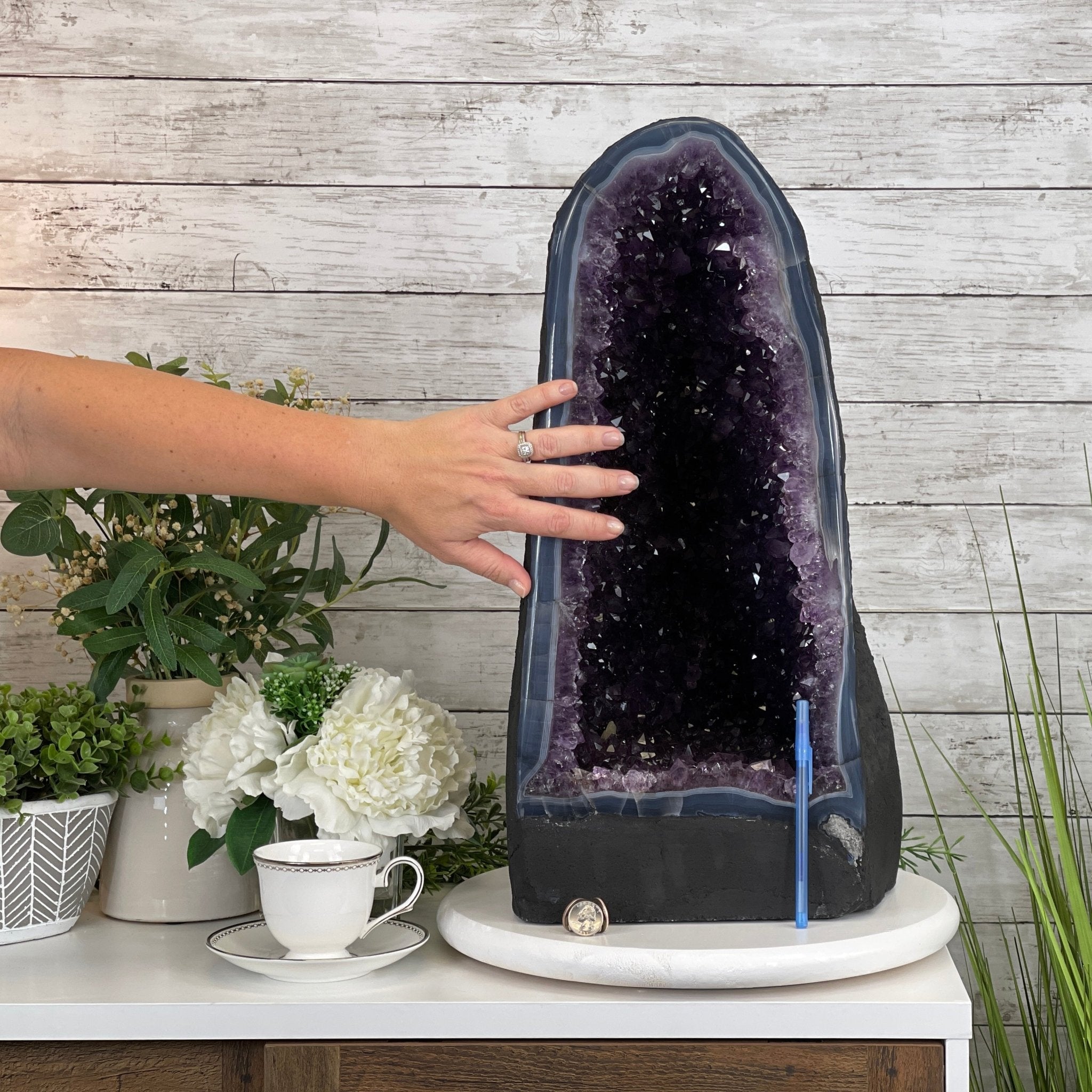 Extra Quality Brazilian Amethyst Cathedral, 22” tall & 79.3 lbs #5601-0540 by Brazil Gems - Brazil GemsBrazil GemsExtra Quality Brazilian Amethyst Cathedral, 22” tall & 79.3 lbs #5601-0540 by Brazil GemsCathedrals5601-0540