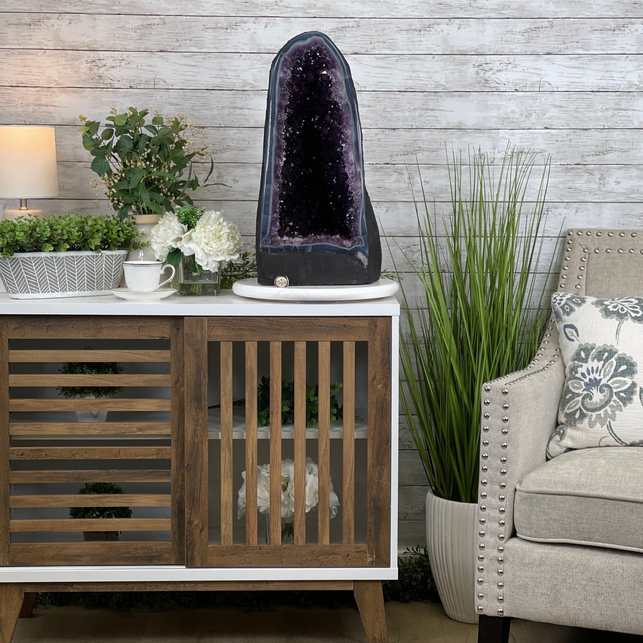 Extra Quality Brazilian Amethyst Cathedral, 22” tall & 79.3 lbs #5601-0540 by Brazil Gems - Brazil GemsBrazil GemsExtra Quality Brazilian Amethyst Cathedral, 22” tall & 79.3 lbs #5601-0540 by Brazil GemsCathedrals5601-0540