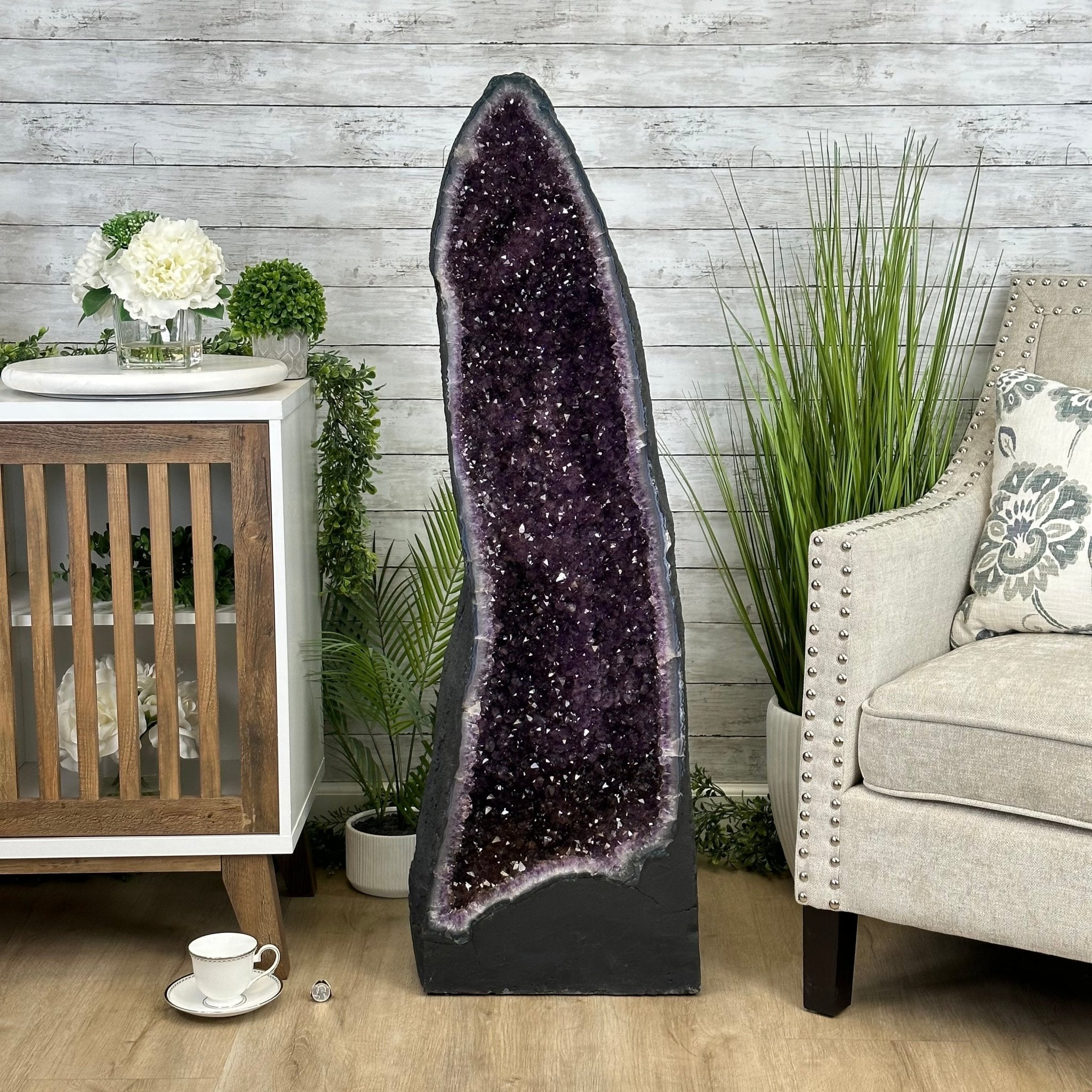 Extra Quality Brazilian Amethyst Cathedral, 223.1 lbs & 47.1" Tall, Model #5601-1223 by Brazil Gems - Brazil GemsBrazil GemsExtra Quality Brazilian Amethyst Cathedral, 223.1 lbs & 47.1" Tall, Model #5601-1223 by Brazil GemsCathedrals5601-1223